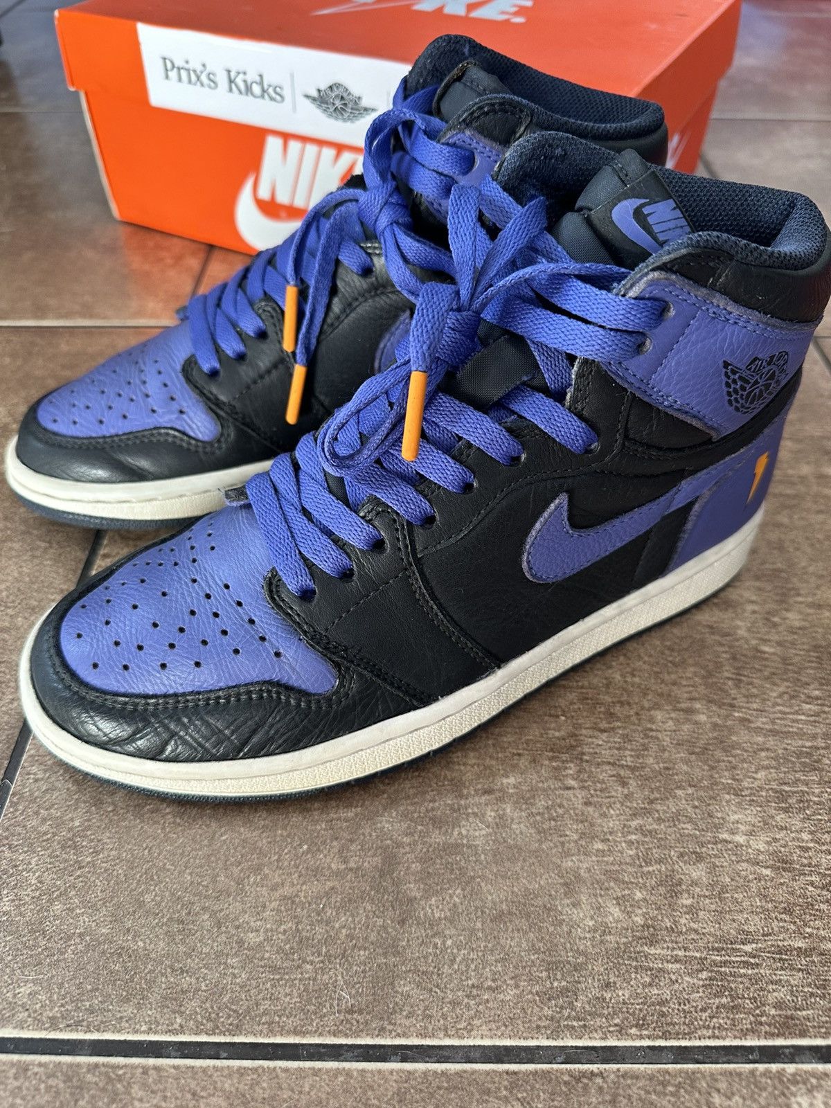Jordan Brand × Nike Nike Air Jordan 1 High Gatorade Grape Custom 7US Size US 7 / EU 40 - 2 Thumbnail