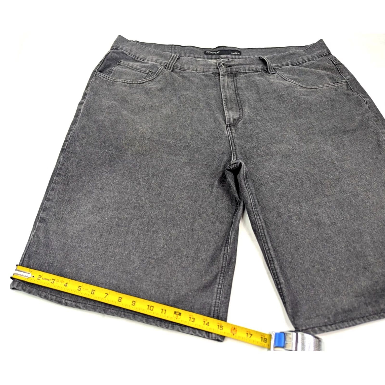 Rocawear VINTAGE Rocawear Jeans Shorts Men 49 Baggy Embroidered 5-Pocket DenIm Hip Hop Y2K 90s Black Size US 32 / EU 48 - 3 Thumbnail