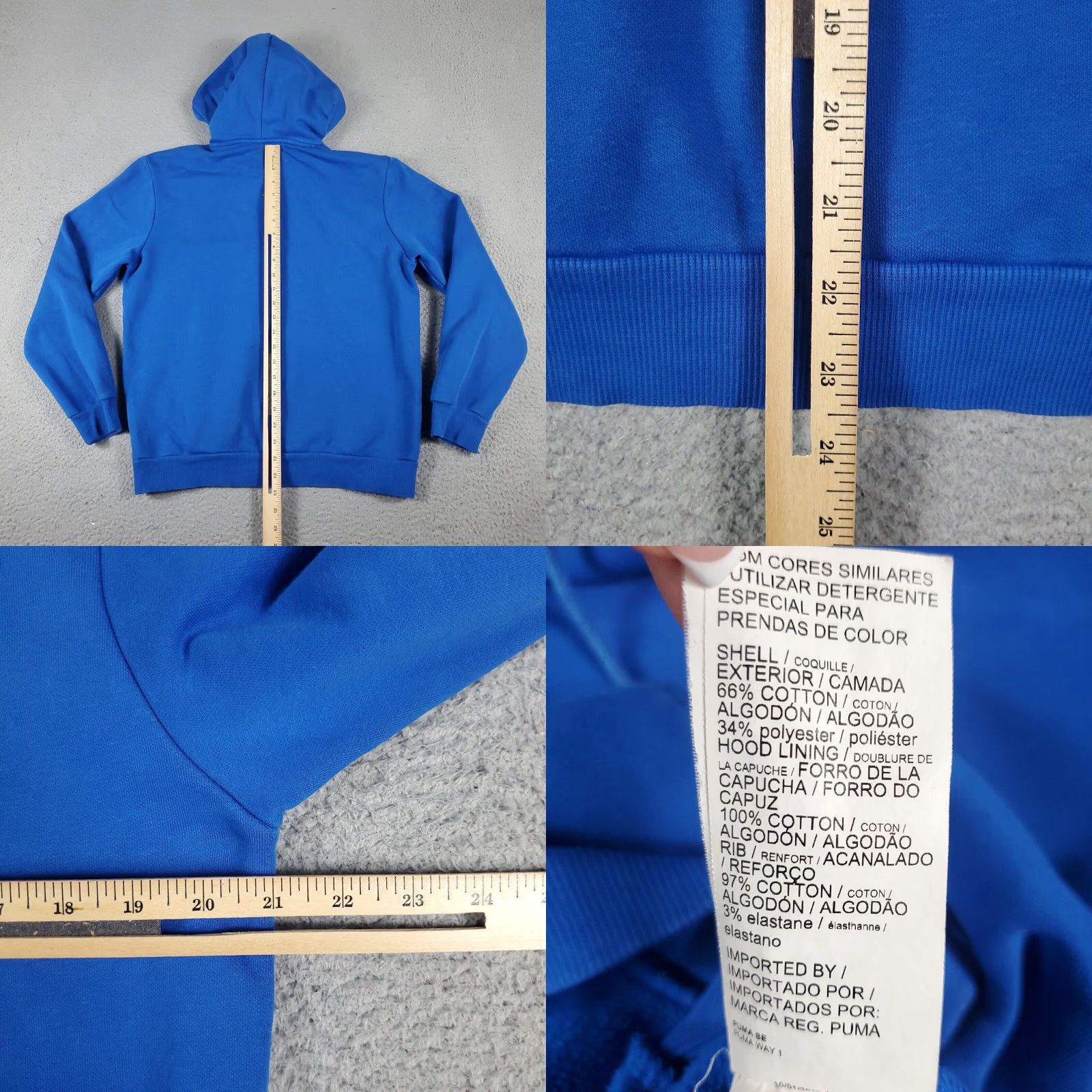 Puma VINTAGE Puma Hoodie Pullover Mens Small Blue Casual All Seasons Sports Size US S / EU 44-46 / 1 - 8 Thumbnail
