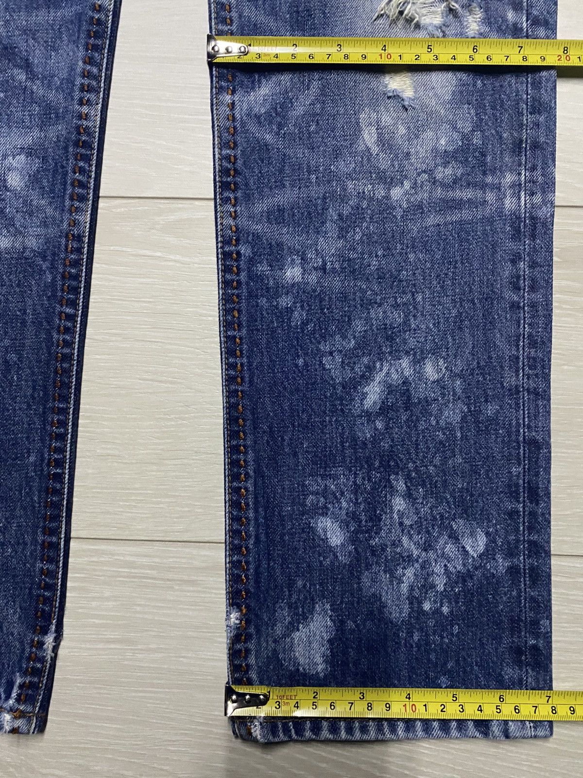 Japanese Brand Japanese Brand RnaSlang Bleach Splatter Slim Fit Jeans Size US 33 - 19 Thumbnail