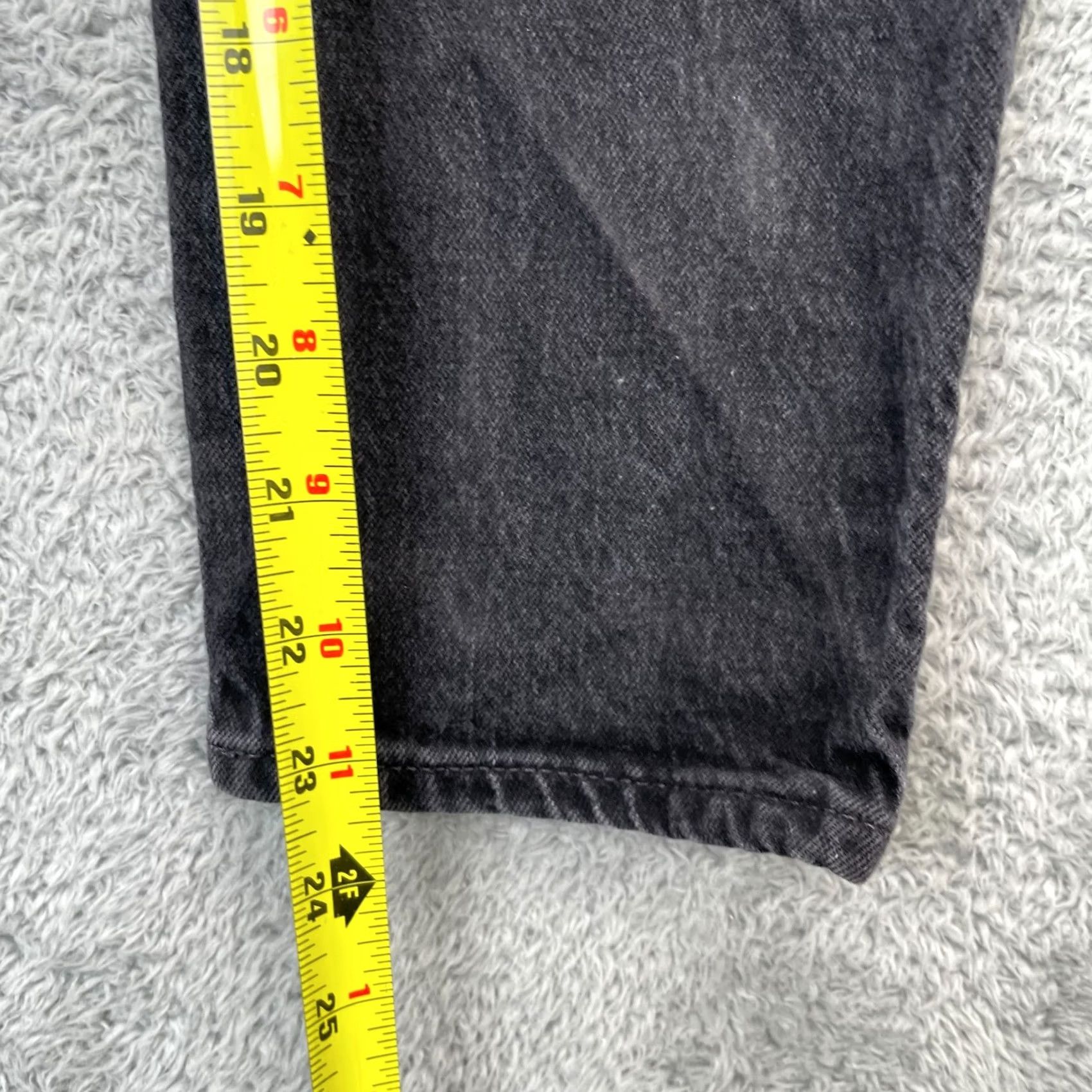 Gap Gap Jeans Womens 25 Black Cheeky Straight Leg High Rise Denim Cotton Stretch Jeans 1969 City Preppy 5-Pocket Regular Womens Size 42" / US 20 - 7 Thumbnail