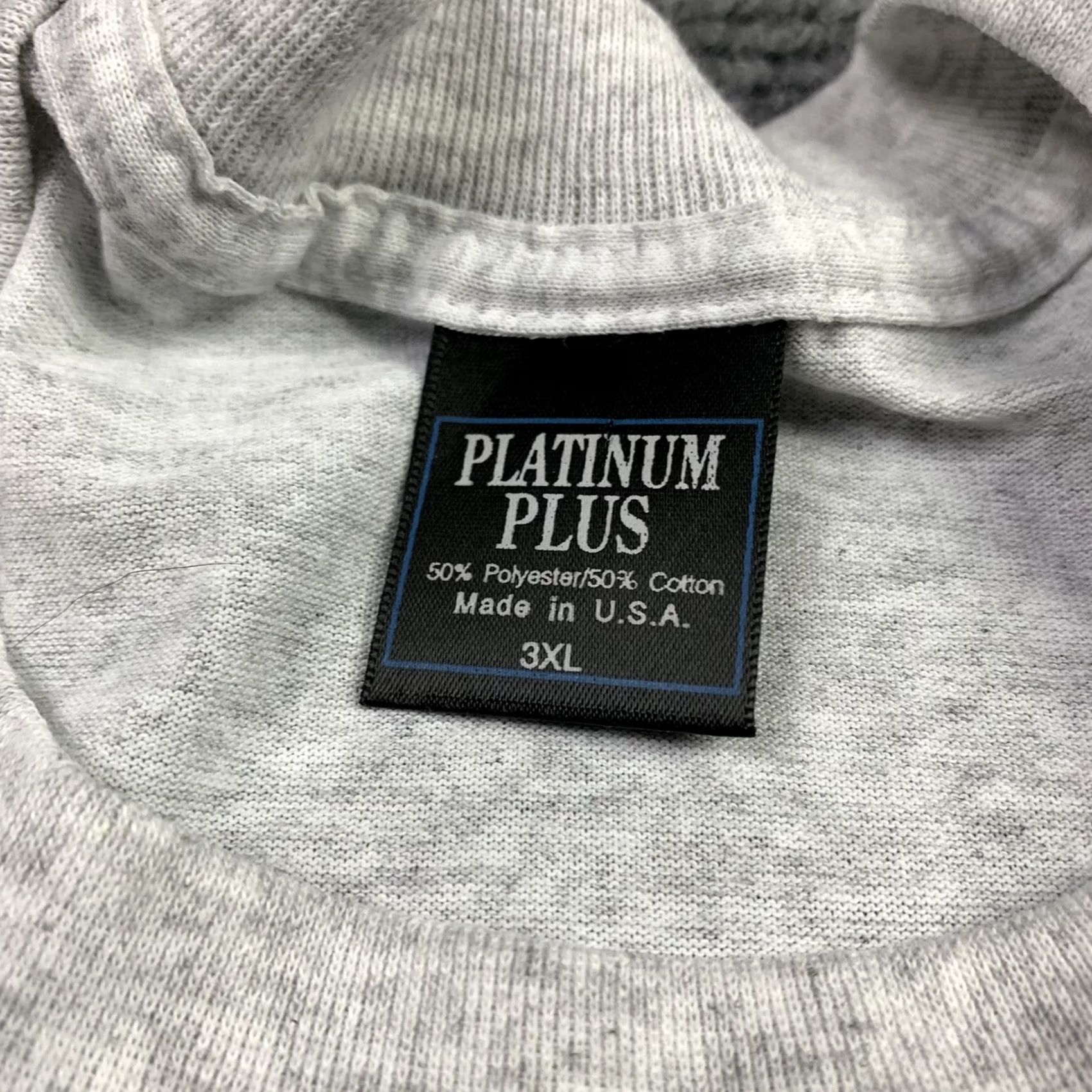 Vintage VINTAGE 90s Single Stitch Gray T-Shirt 3XL Graphic Pocket Tee Made In USA 50/50 Mens T-Shirt Gray 90s Vintage Graphic Tee Navy 50/50 Size US XXL / EU 58 / 5 - 2 Thumbnail