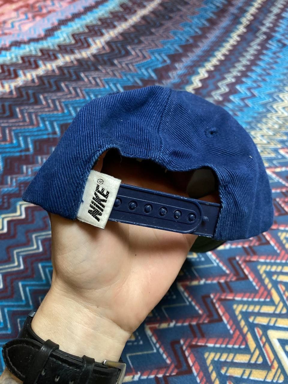 Nike Hats blue Vintage Nike streetwear big logo Cap Y2K Size ONE SIZE - 11 Thumbnail