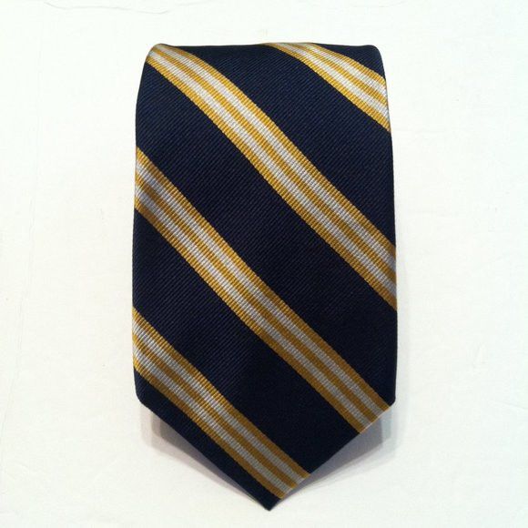 J.Crew J.CREW MEN'S NEW NAVY 100%SILK TIE WIDTH: 3 1/4" Size ONE SIZE - 2 Thumbnail