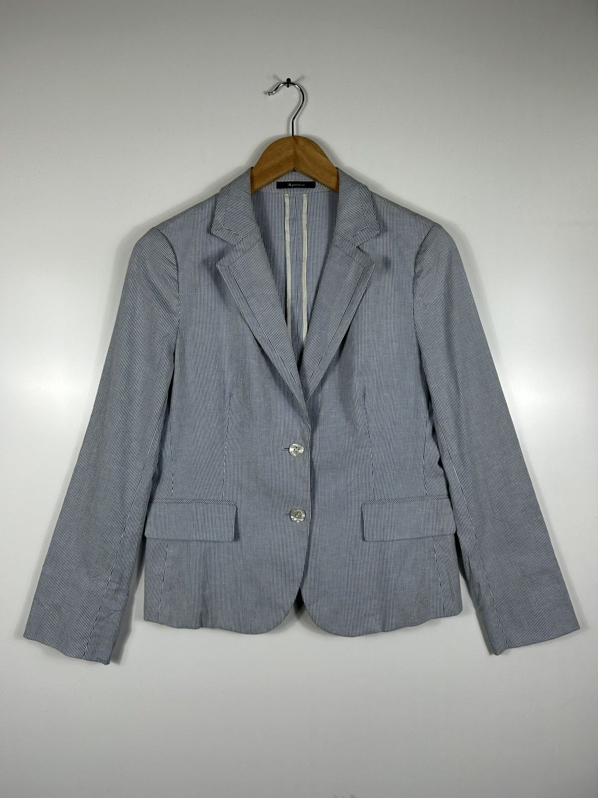 Aquascutum × Vintage 🔥Aquascutum London Hickory Stripes Single Breast Coat Size S / US 4 / IT 40 - 1 Thumbnail