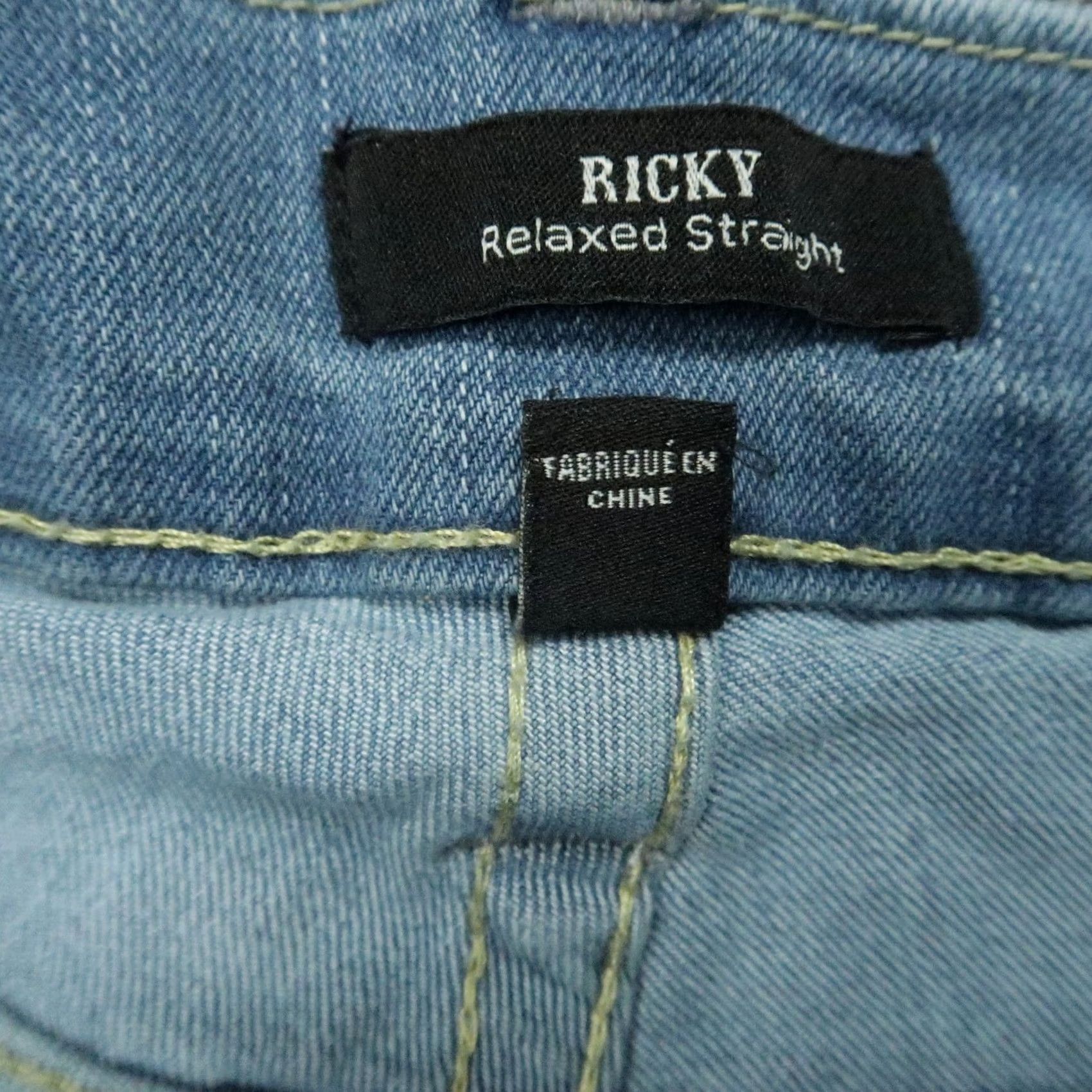 True Religion VINTAGE True Religion Jeans Mens 30x34 Light Blue Ricky Relaxed Straight Stretch Denim Slim? No, keep style: Straight Size US 30 / EU 46 - 4 Thumbnail