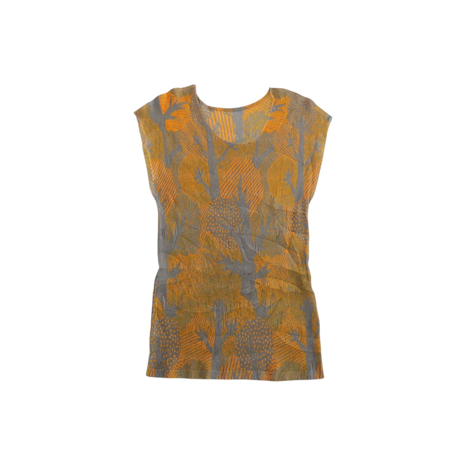 Pleats Please Issey Miyake Pleats Please “Forest Print Mist” Sleeveless Top Size M / US 6-8 / IT 42-44 - 1 Thumbnail