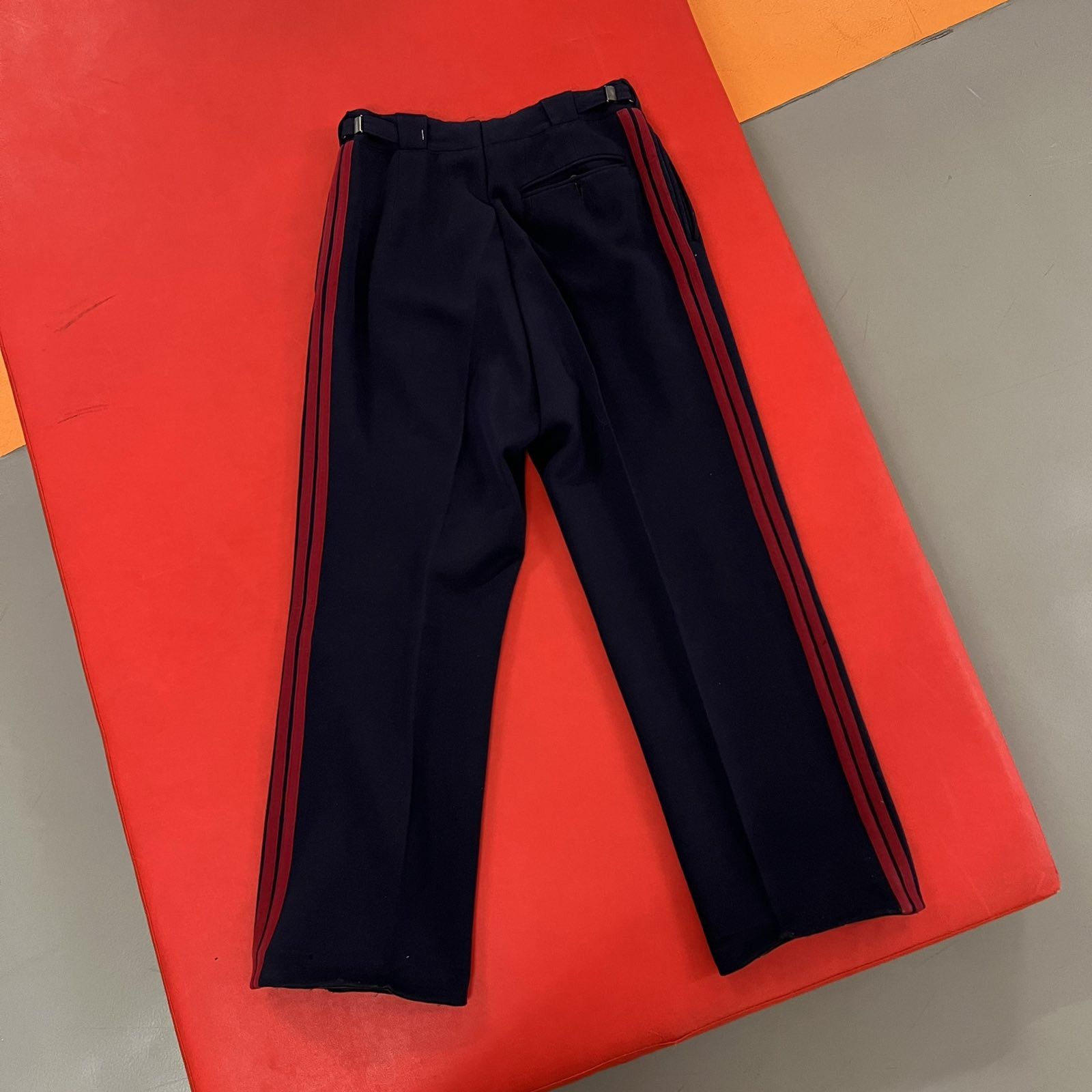 Antigua Vintage 60s Wool Serge Blue Military Trouser Pants 32x32 Size US 36 / EU 52 - 2 Thumbnail