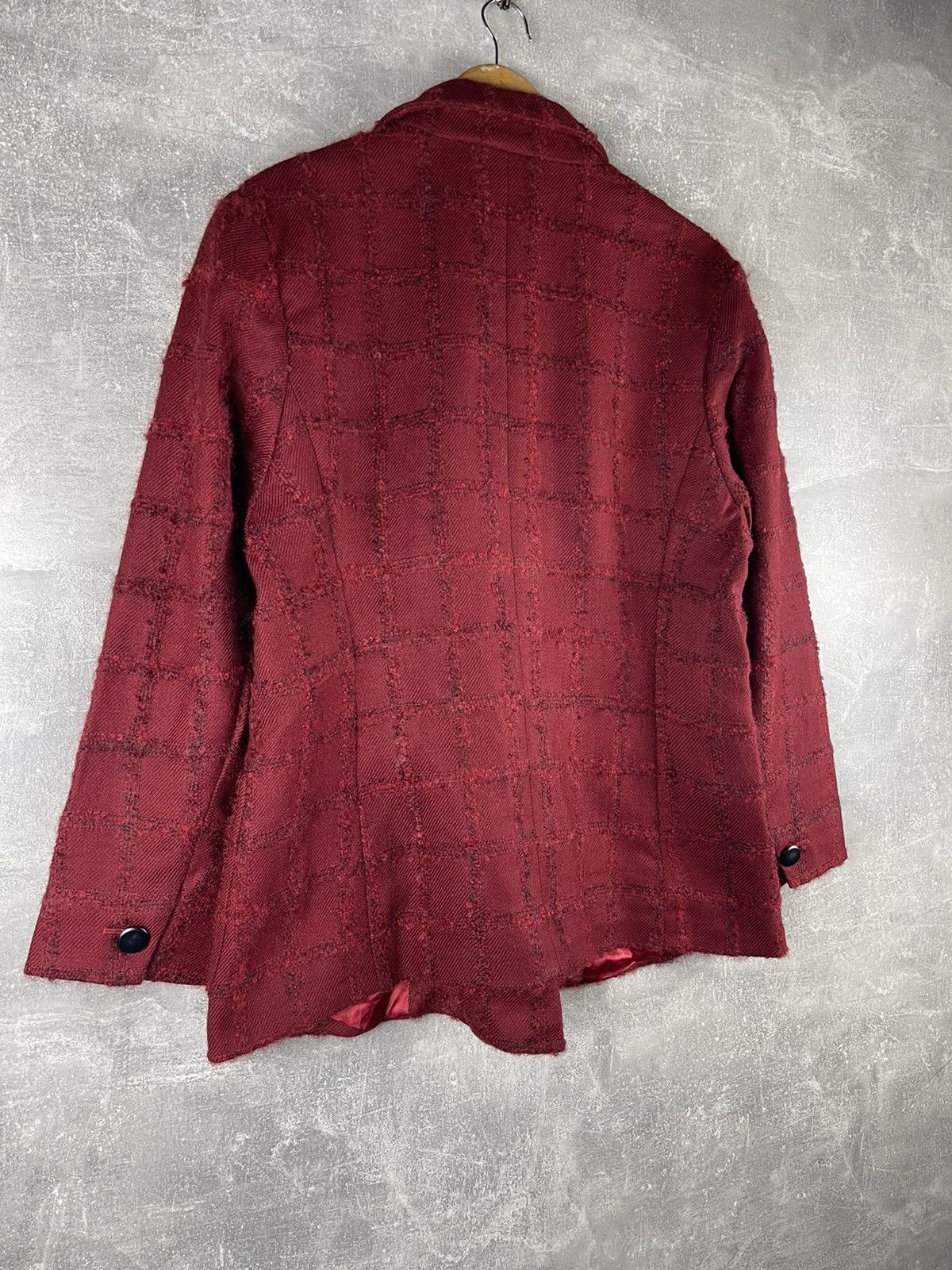 Yves Saint Laurent Yves Saint Laurent Variation 80s Wool Skirt Suit Burgundy Size XL / US 12-14 / IT 48-50 - 8 Thumbnail