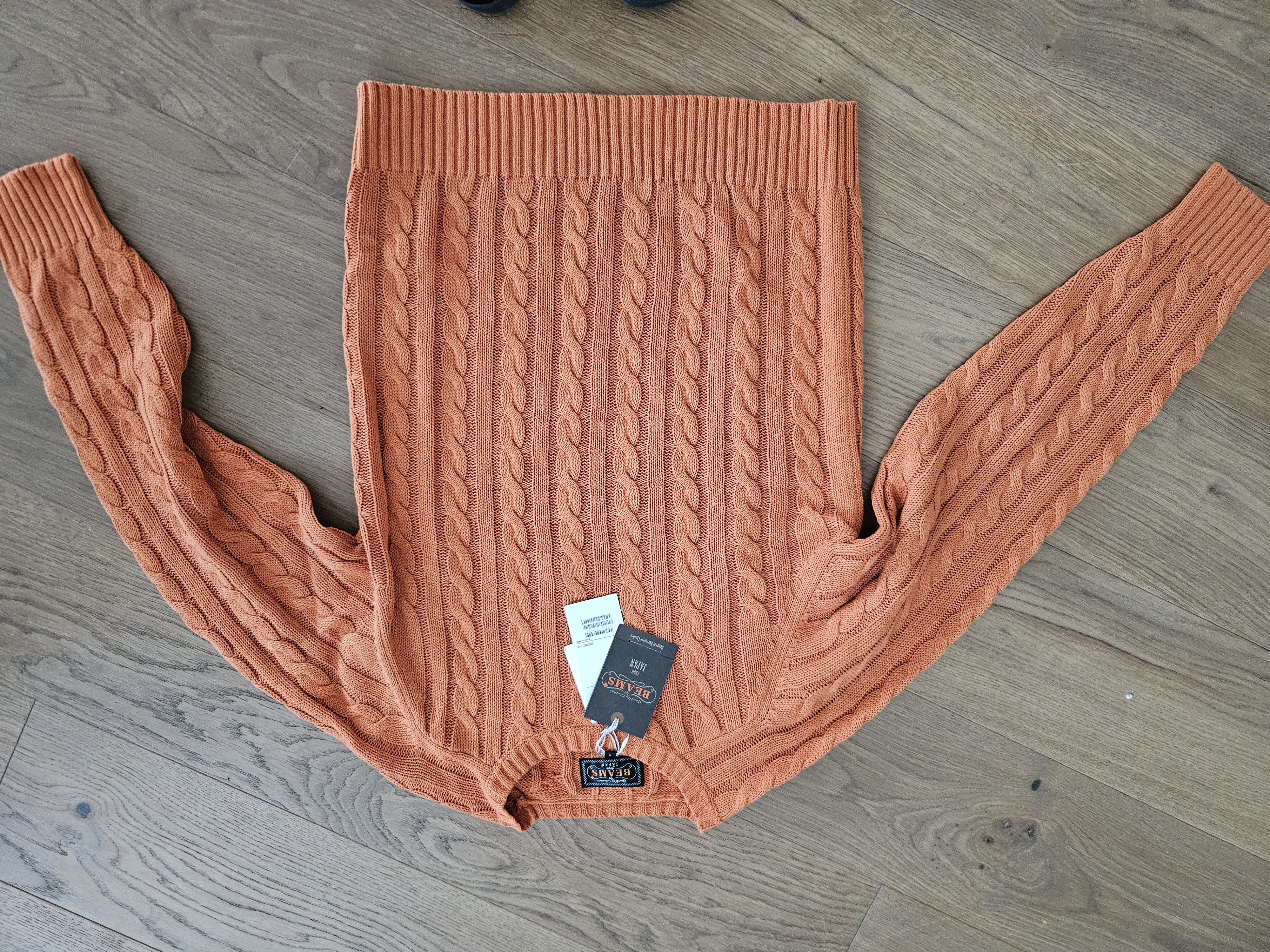 Beams Plus Sweather crew cable net Size US S / EU 44-46 / 1 - 6 Thumbnail