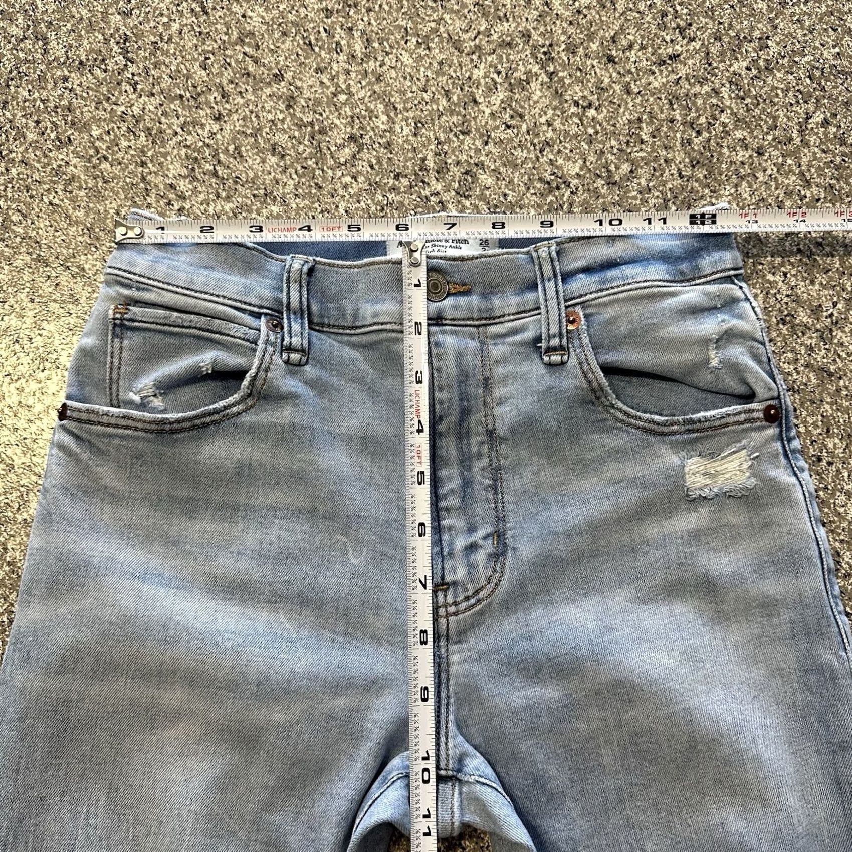Abercrombie & Fitch Abercrombie & Fitch Jeans Womens 2 26x25 Super Skinny High Rise Distressed Denim 5-Pocket Size 26" / US 2 / IT 38 - 7 Thumbnail