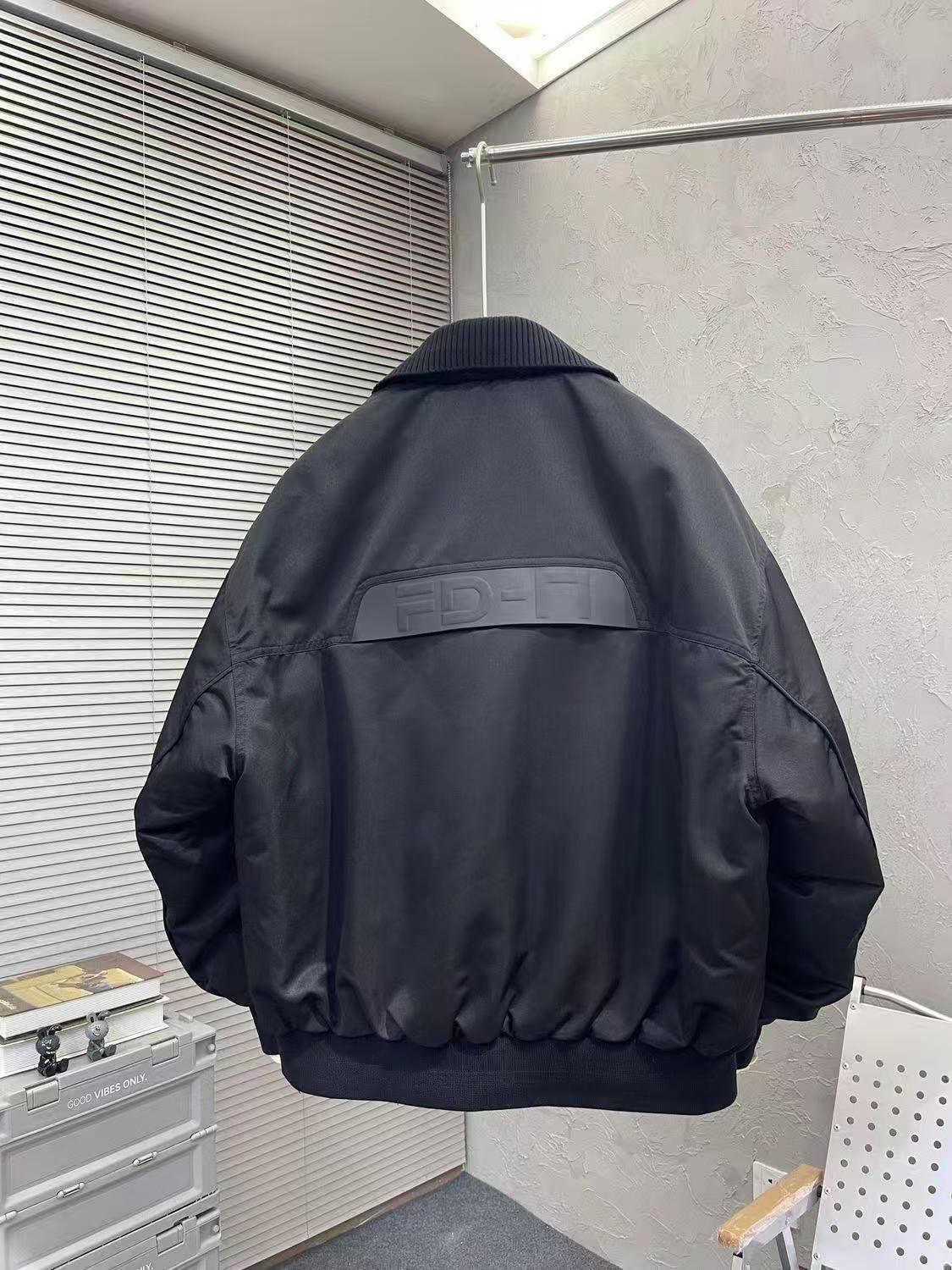 Vintage Black Bomber Jacket with Embossed Logo Size US M / EU 48-50 / 2 - 3 Thumbnail