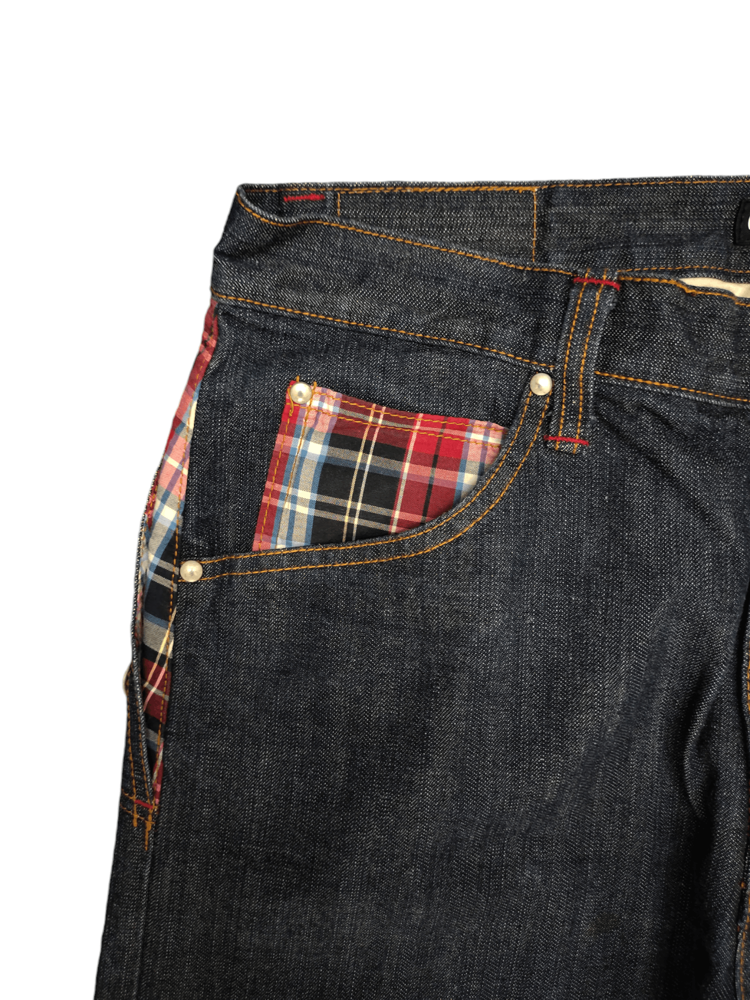 Comme des Garcons × Undercover Vintage Y2k Cncv Checkered Denim Jeans Ppfm Undercover Style Size US 35 - 3 Thumbnail
