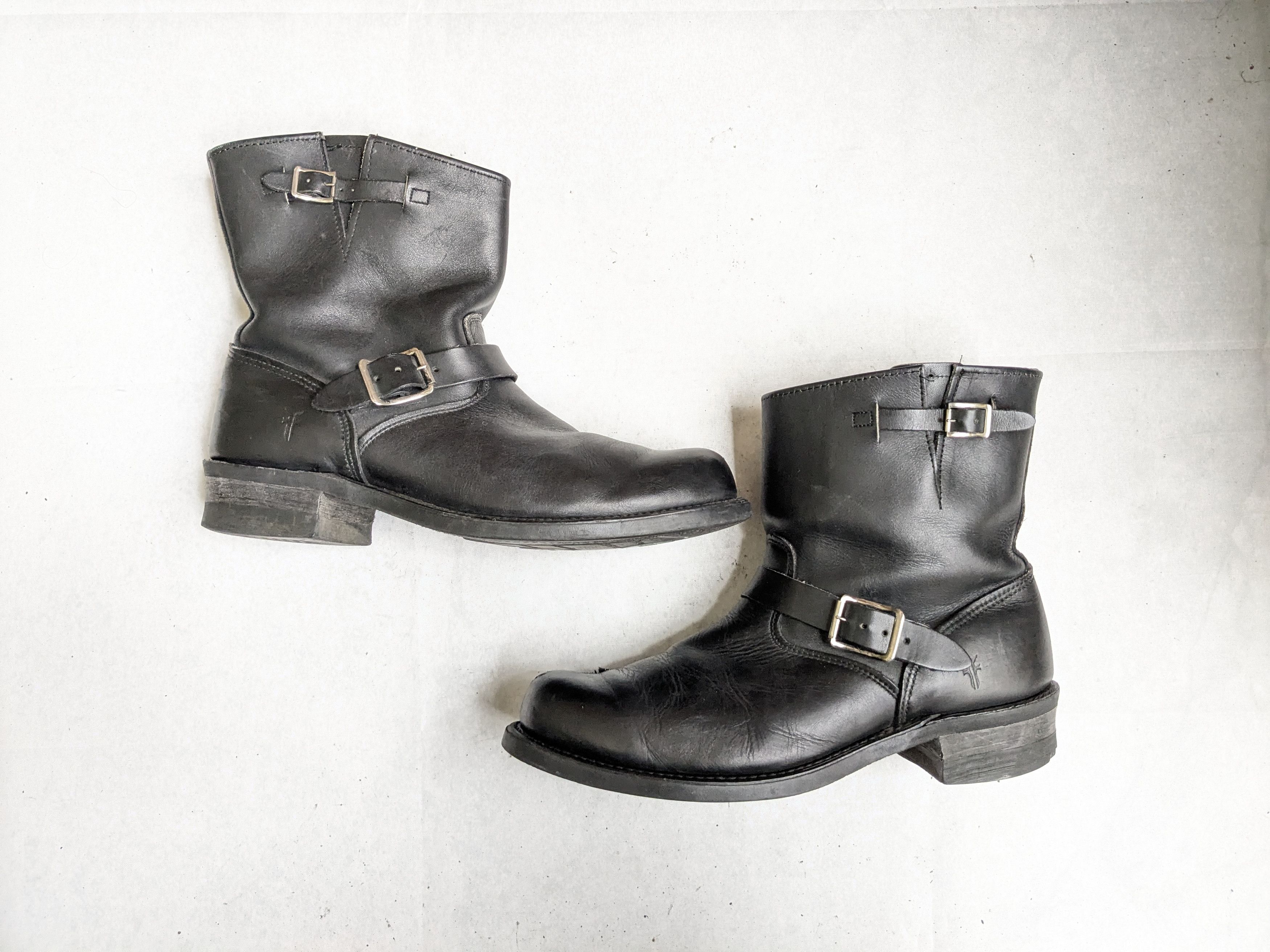 Frye Frye Engineer Boots Black Leather 13 M Leather Buckle Size US 13 / EU 46 - 1 Thumbnail