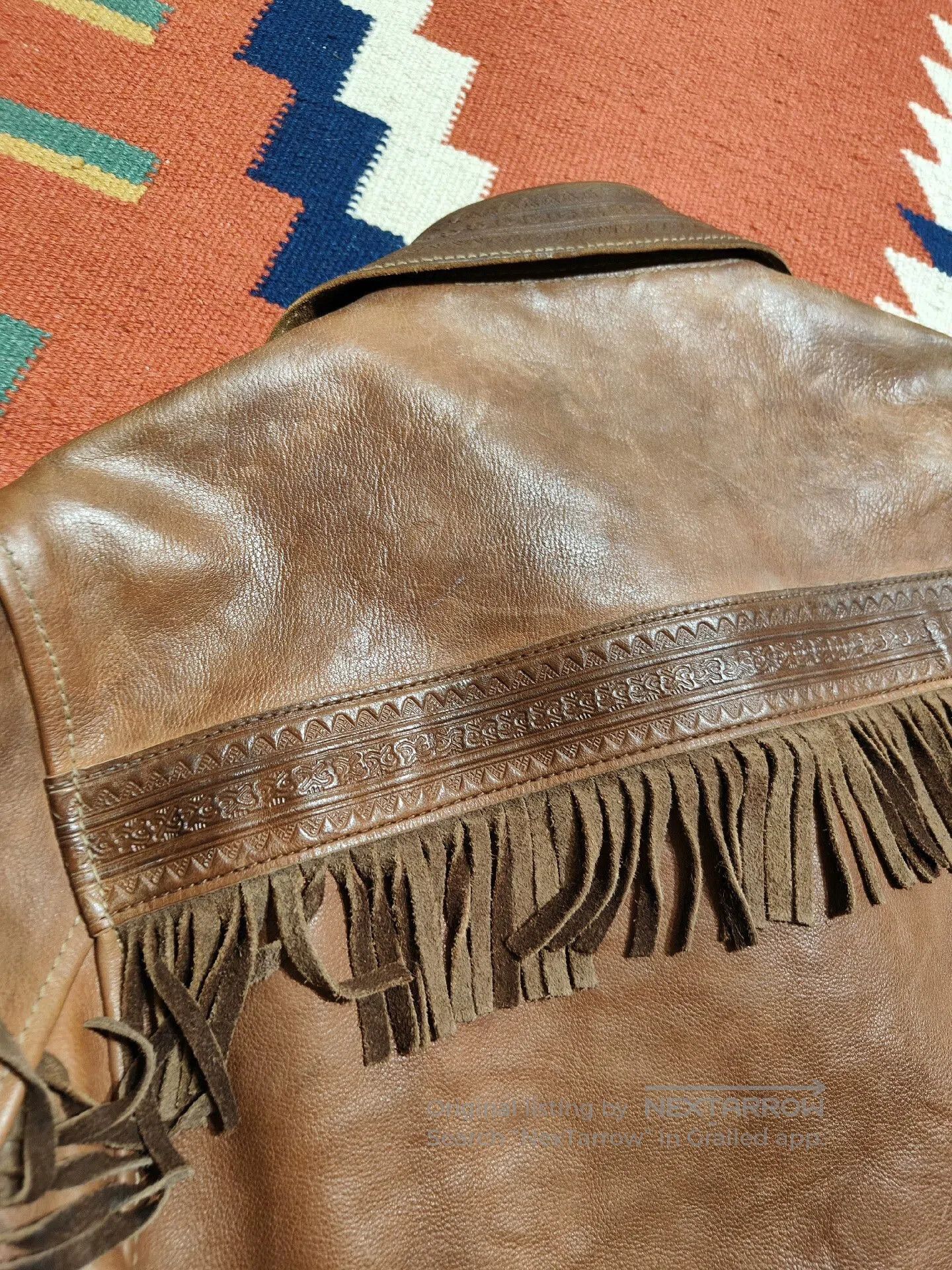 VINNY's Vintage Ralph Lauren Fringed Leather Jacket. Size US M / EU 48-50 / 2 - 7 Thumbnail