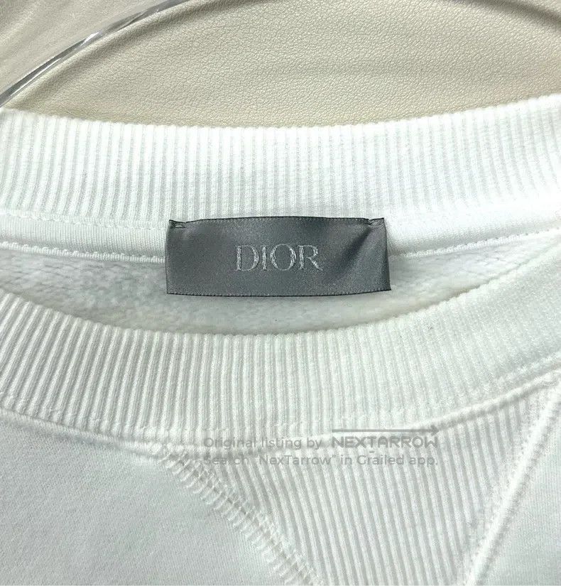 Dior Dior Co-branded white letter print long-sleeved sweatshirt Size US L / EU 52-54 / 3 - 3 Thumbnail