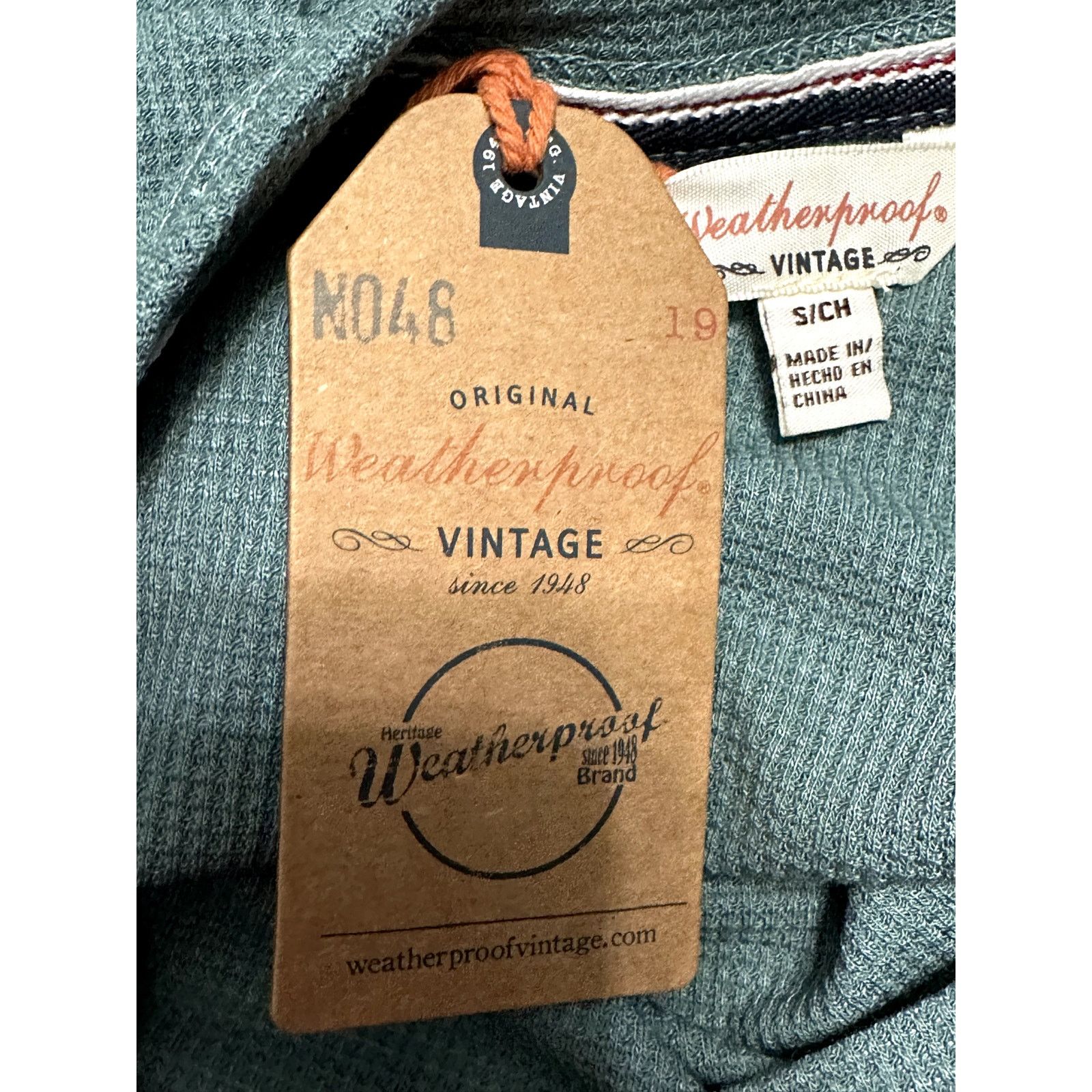 Other Weatherproof Vintage Top Waffle Knit Bishop Sleeve Green NWT Size S / US 4 / IT 40 - 8 Thumbnail