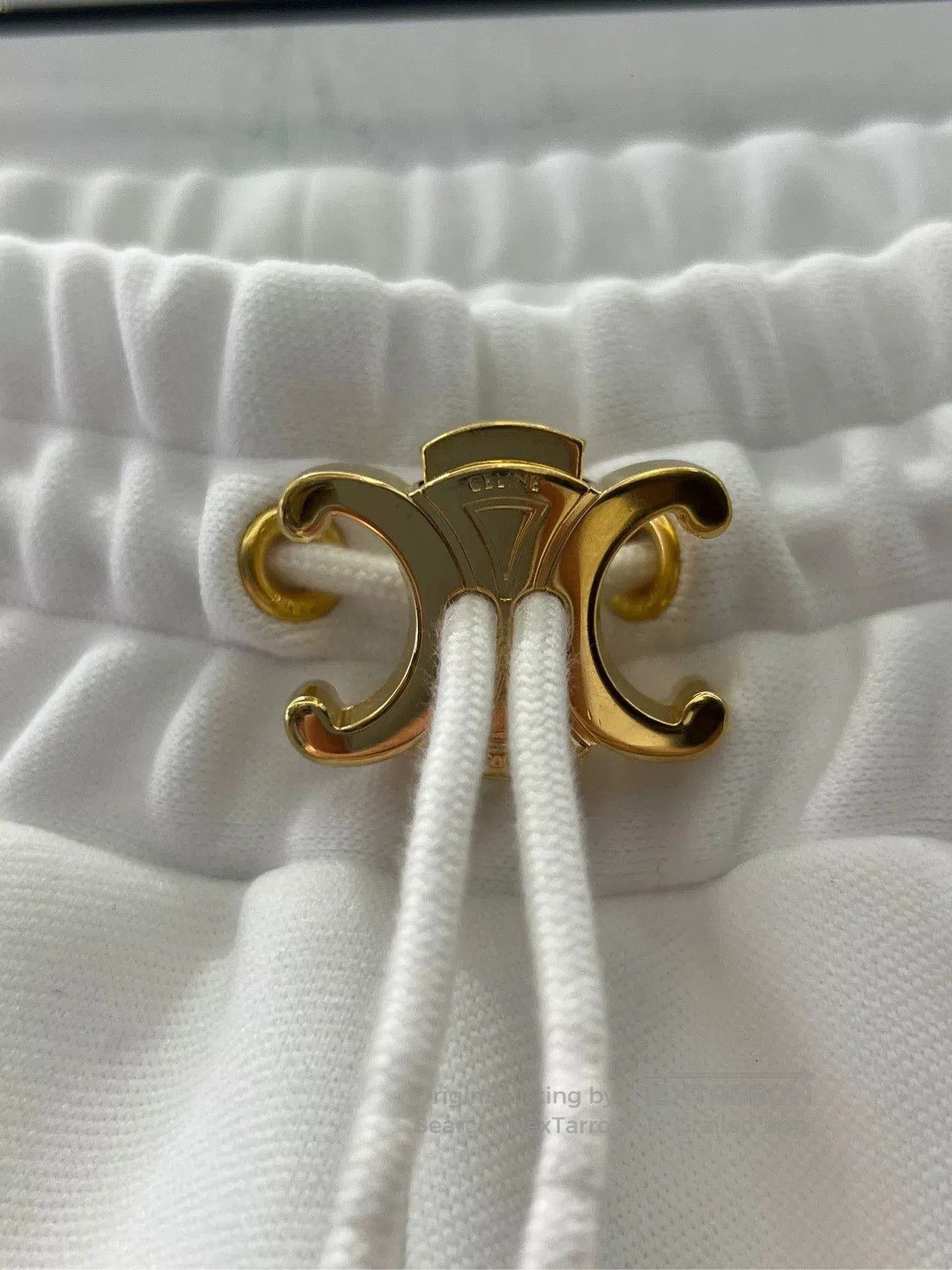 Celine Celine Gold Buckle Stripe Logo Shorts. Size 30" / US 8 / IT 44 - 5 Thumbnail