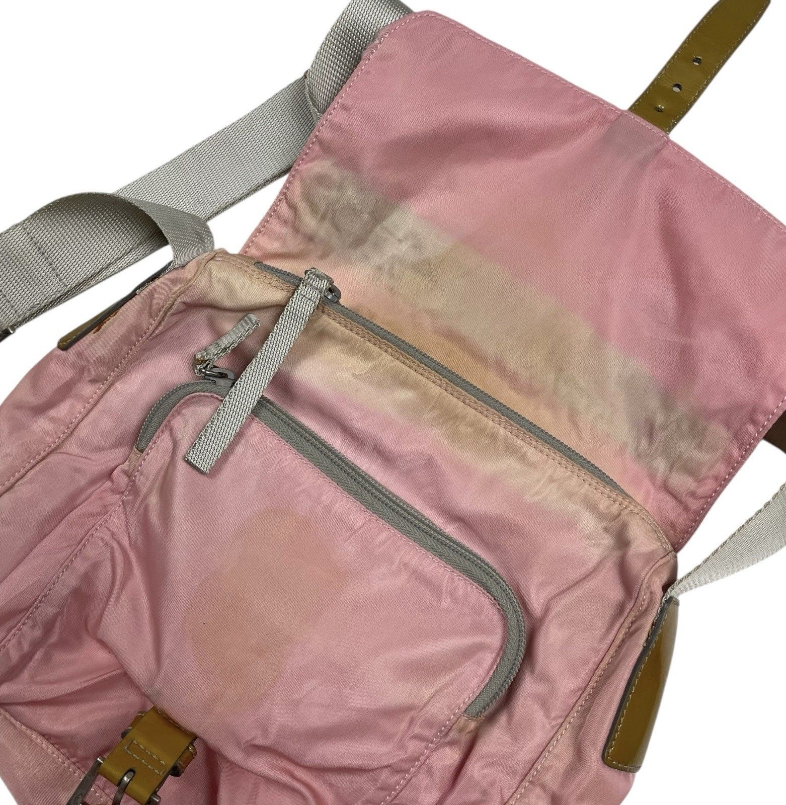 Prada Prada Shoulder Bag Pink Nylon Crossbody Bag Size ONE SIZE - 6 Thumbnail
