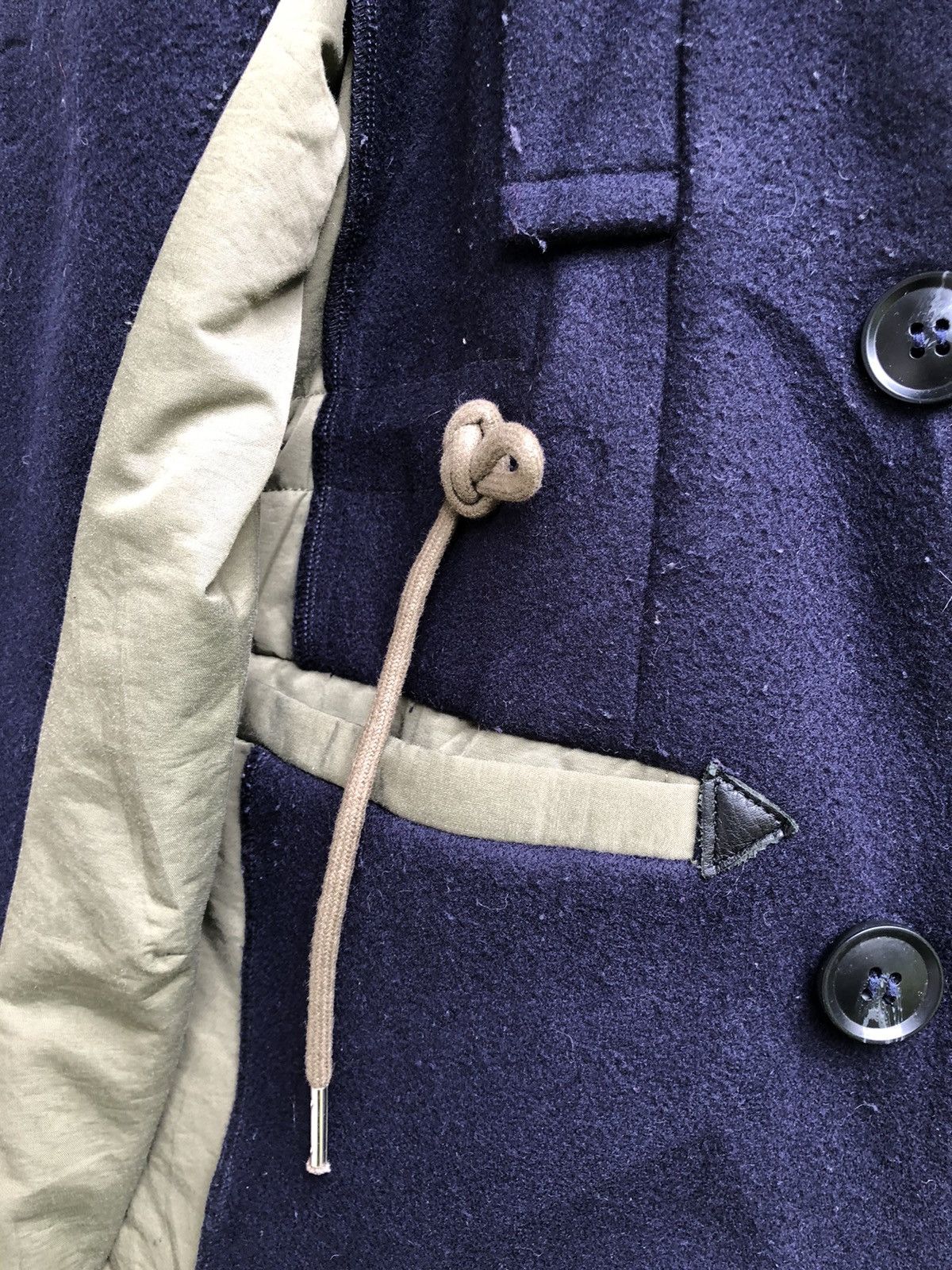 Designer × Japanese Brand Bittoko Double Breast Reconstruct Nylon Wool Jacket Size S / US 4 / IT 40 - 5 Thumbnail