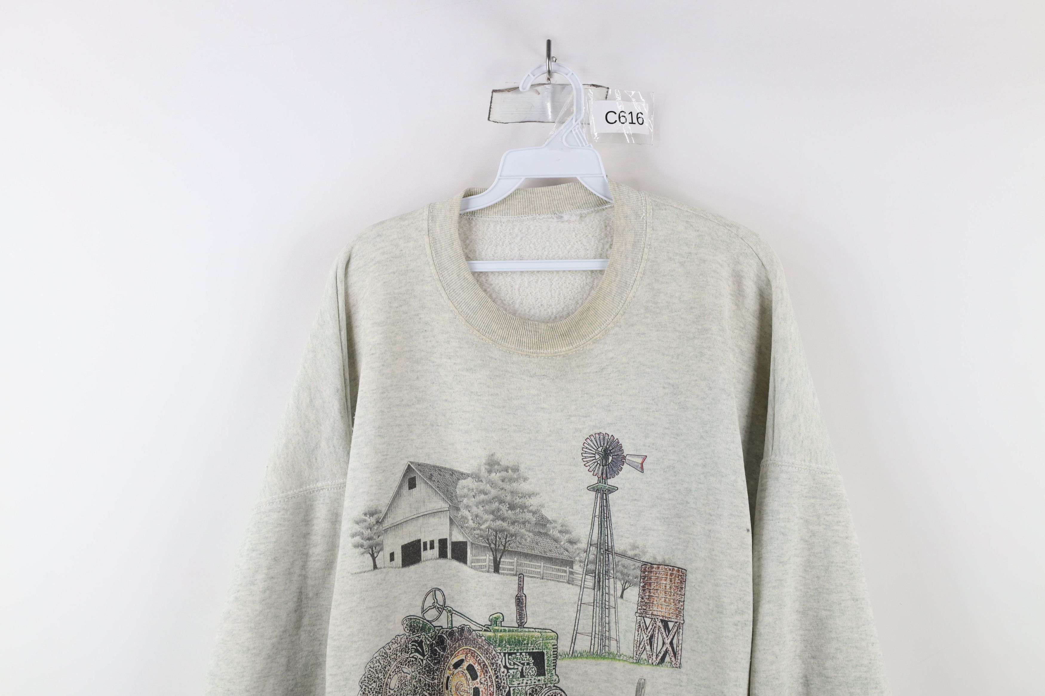 Vintage Vintage 90s Streetwear Country Farmhouse Tractor Sweatshirt Size US XXL / EU 58 / 5 - 2 Thumbnail