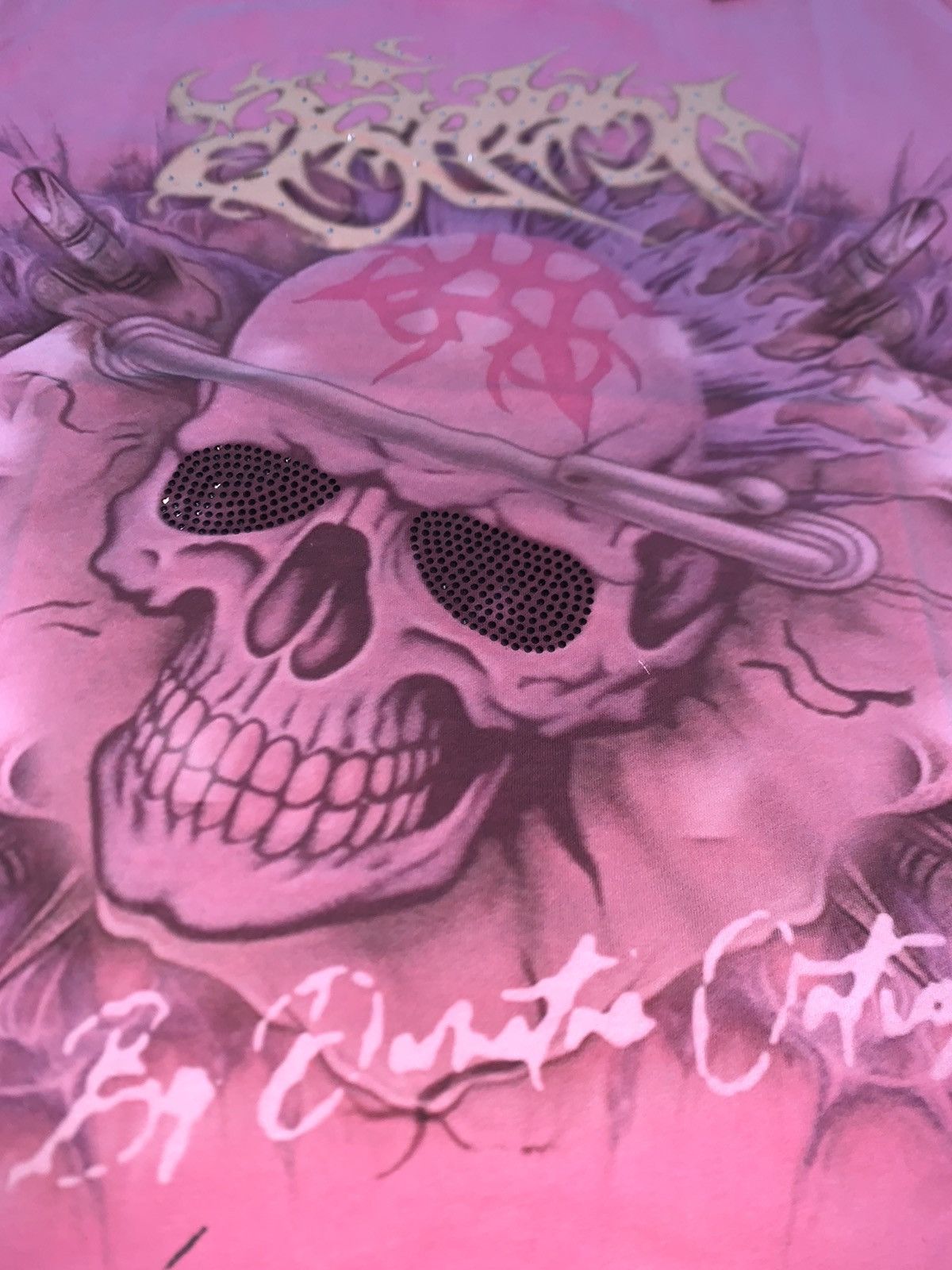 Other Eternal Artwear “ Skull “ Rhinestone Short Sleeve Sz.L Size US L / EU 52-54 / 3 - 6 Thumbnail