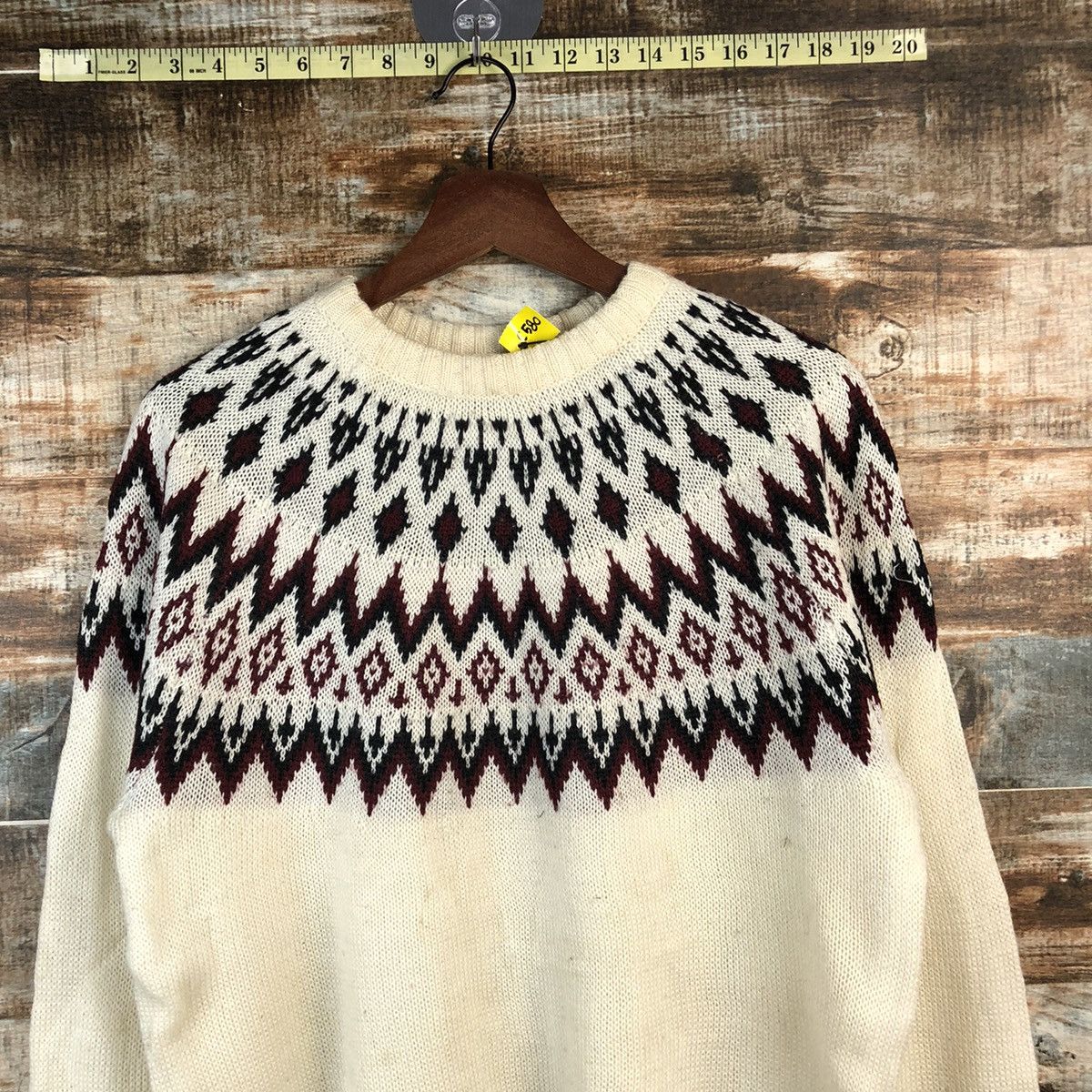 GU DL GU White navajo japan sweatshirt Knitwear #C580 Size US L / EU 52-54 / 3 - 5 Thumbnail