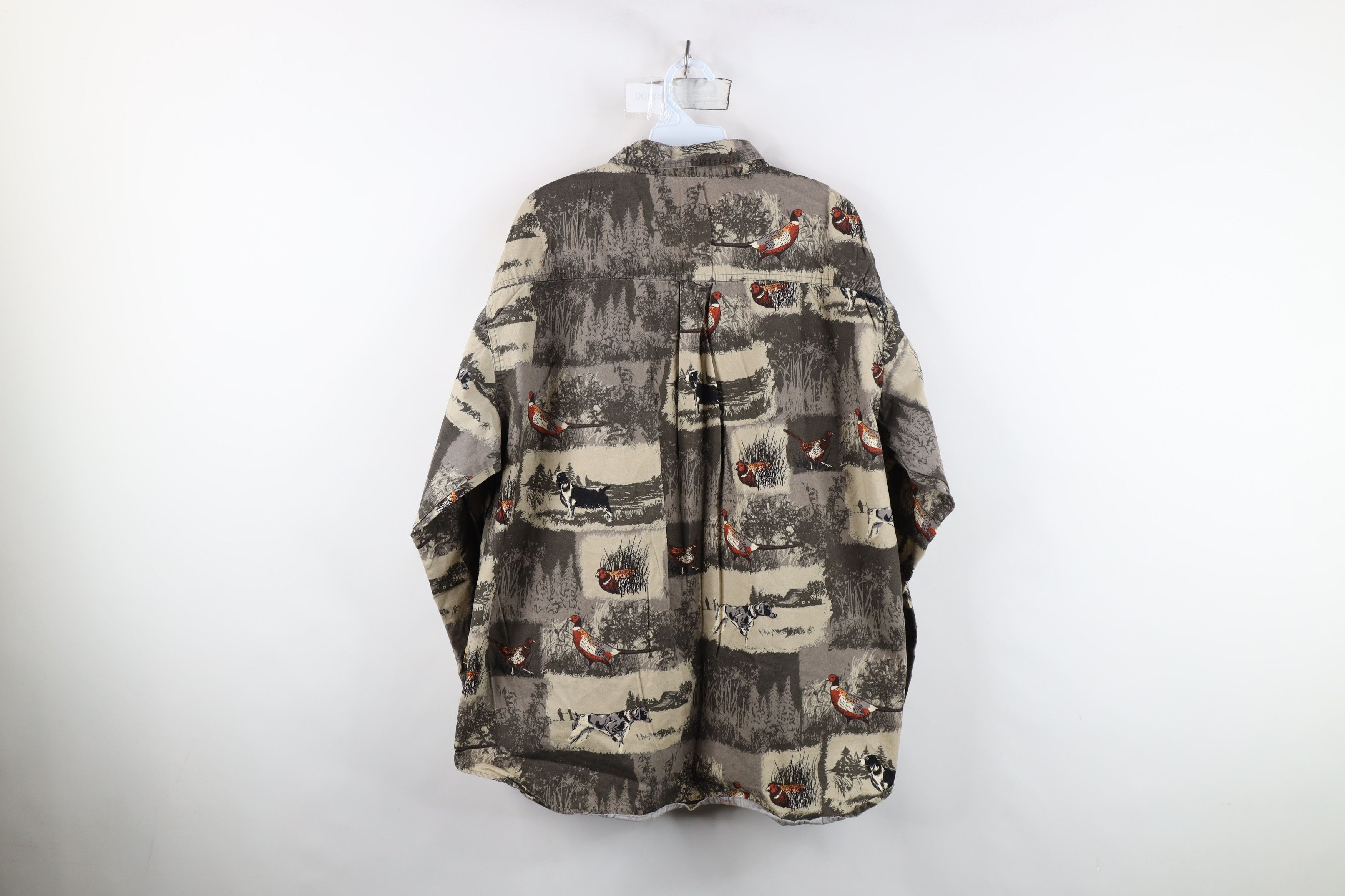 Vintage Vintage 90s Y2K Hunting Dog All Over Print Button Shirt Size US XL / EU 56 / 4 - 10 Thumbnail