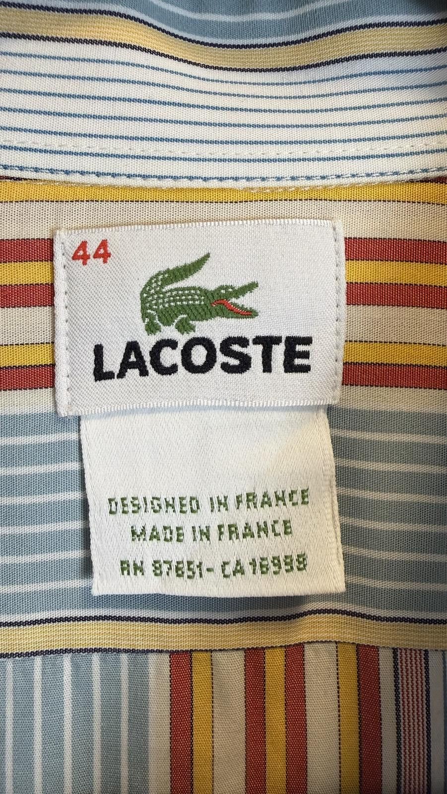 Lacoste Vintage Lacoste France Striped Button-Up Shirt 44 F5315 Fran Size US M / EU 48-50 / 2 - 3 Thumbnail