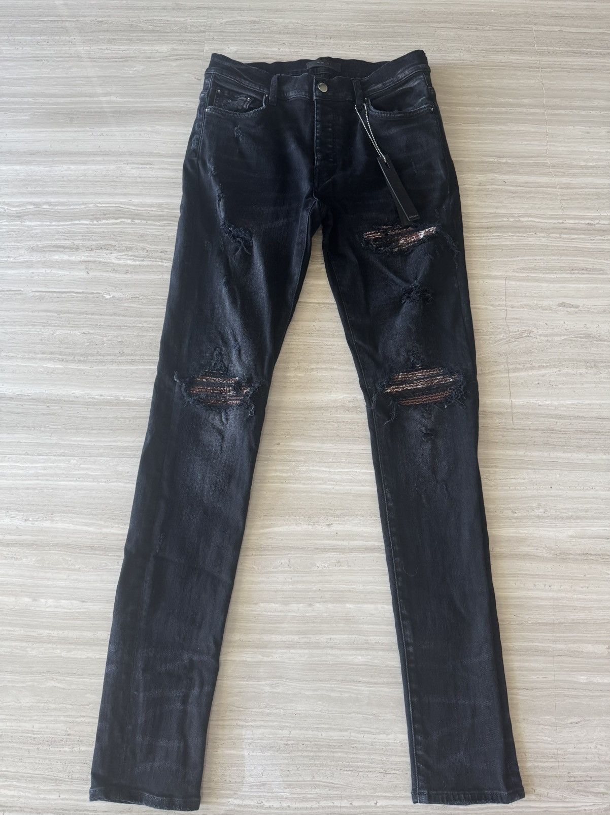 Amiri Amiri Black & Red Bandana MX1 Jeans | Grailed