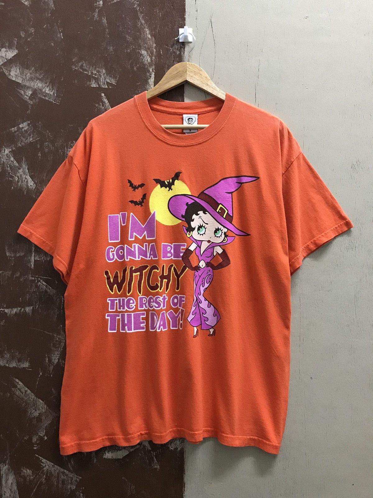 image of Cartoon Network x Vintage 2002 Betty Boop Cartoon Tee in Orange, Men's (Size XL)