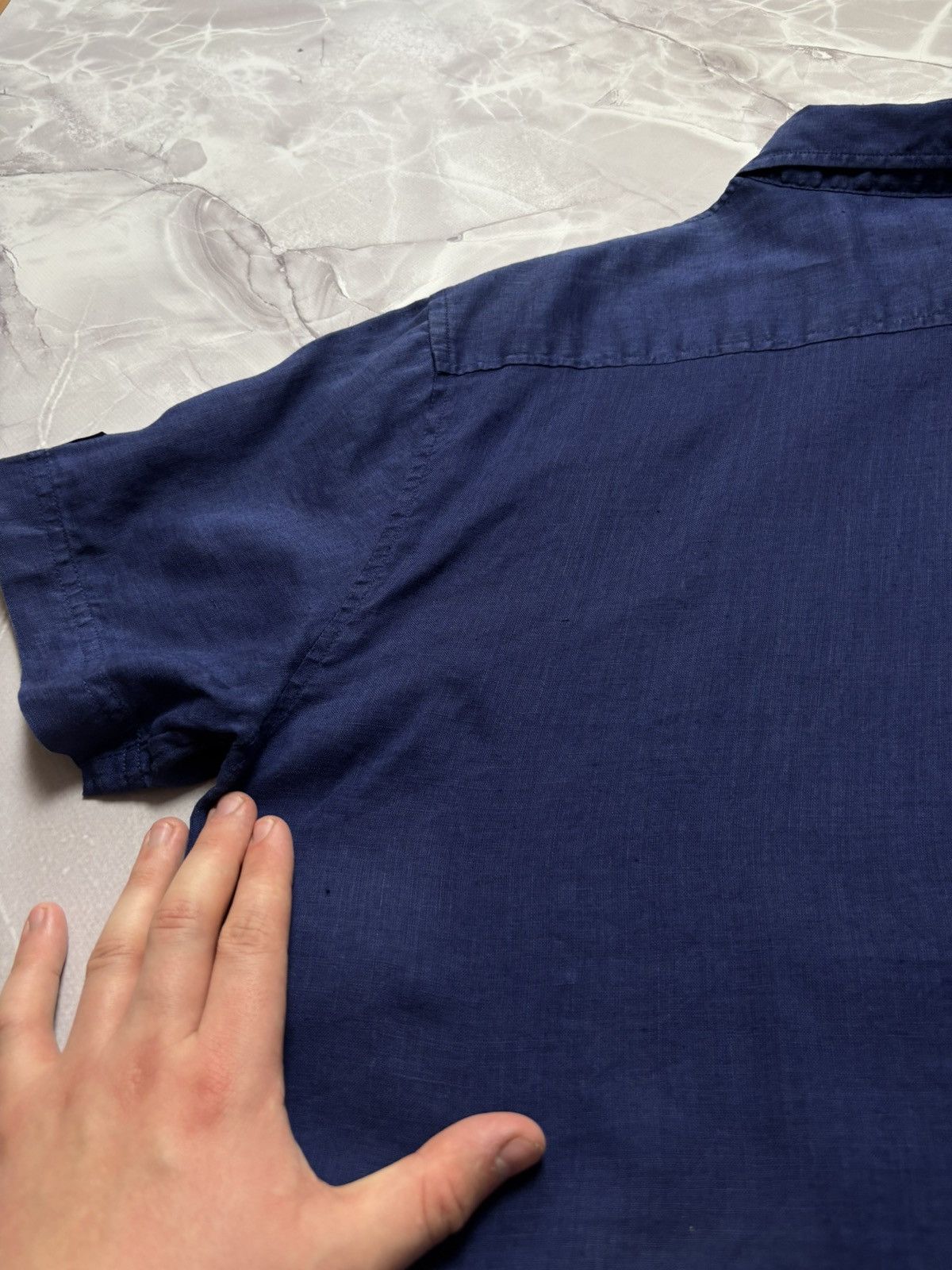 Versace × Versace Jeans Couture Versace Jeans Couture Linen Short Sleeve Shirt Blue Mens XXL Size US XXL / EU 58 / 5 - 12 Thumbnail