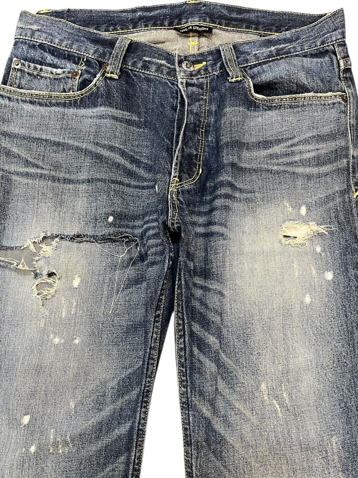 If Six Was Nine Vintagw Loud Waltz Number 1 Distressed Paint Splatter Denim Size US 31 - 2 Thumbnail
