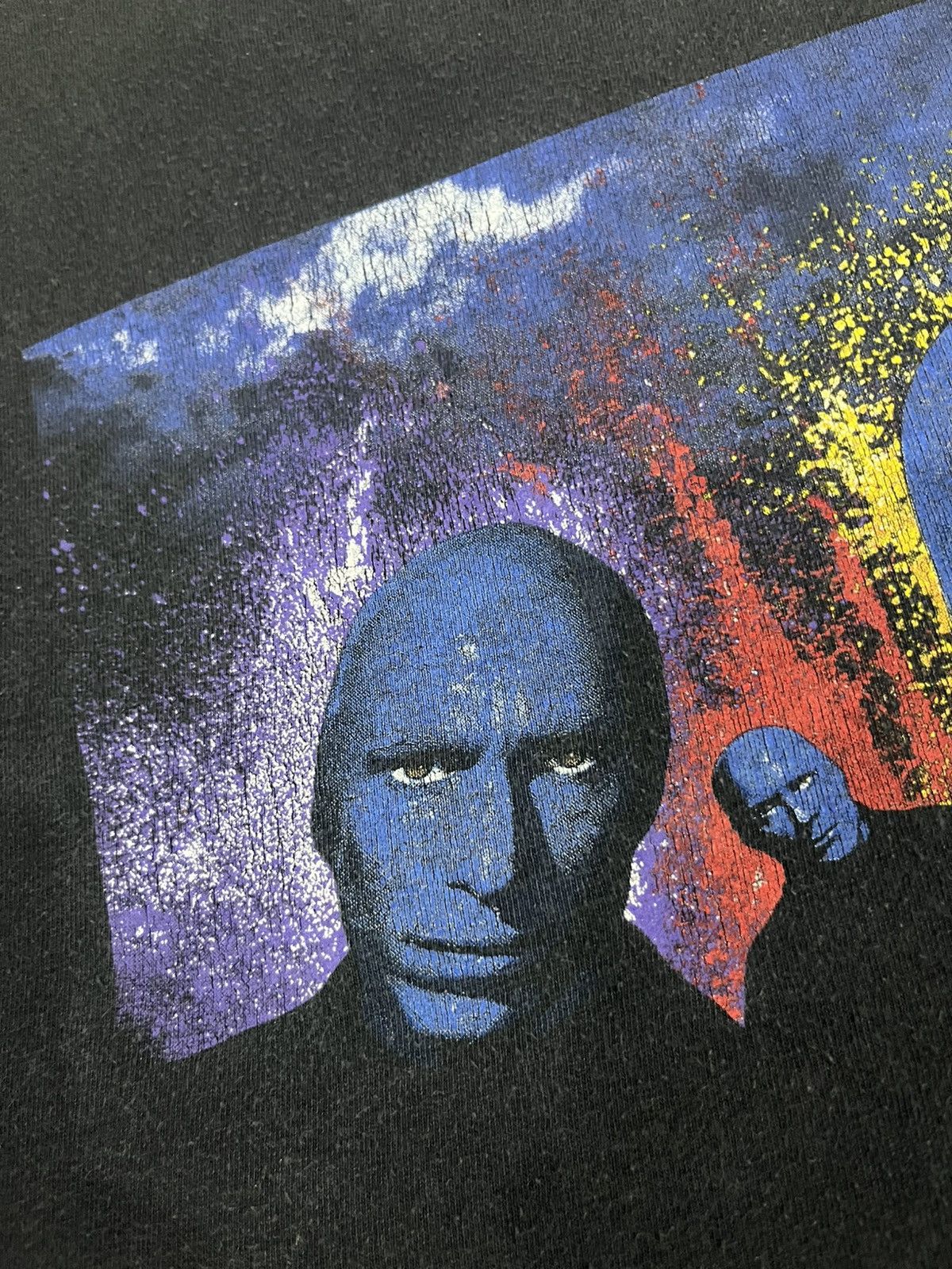 Rap Tees 🔥CRAZY OVERSIZED 90s SUNFADED Blue Man Group By James Porto Size US XL / EU 56 / 4 - 8 Thumbnail