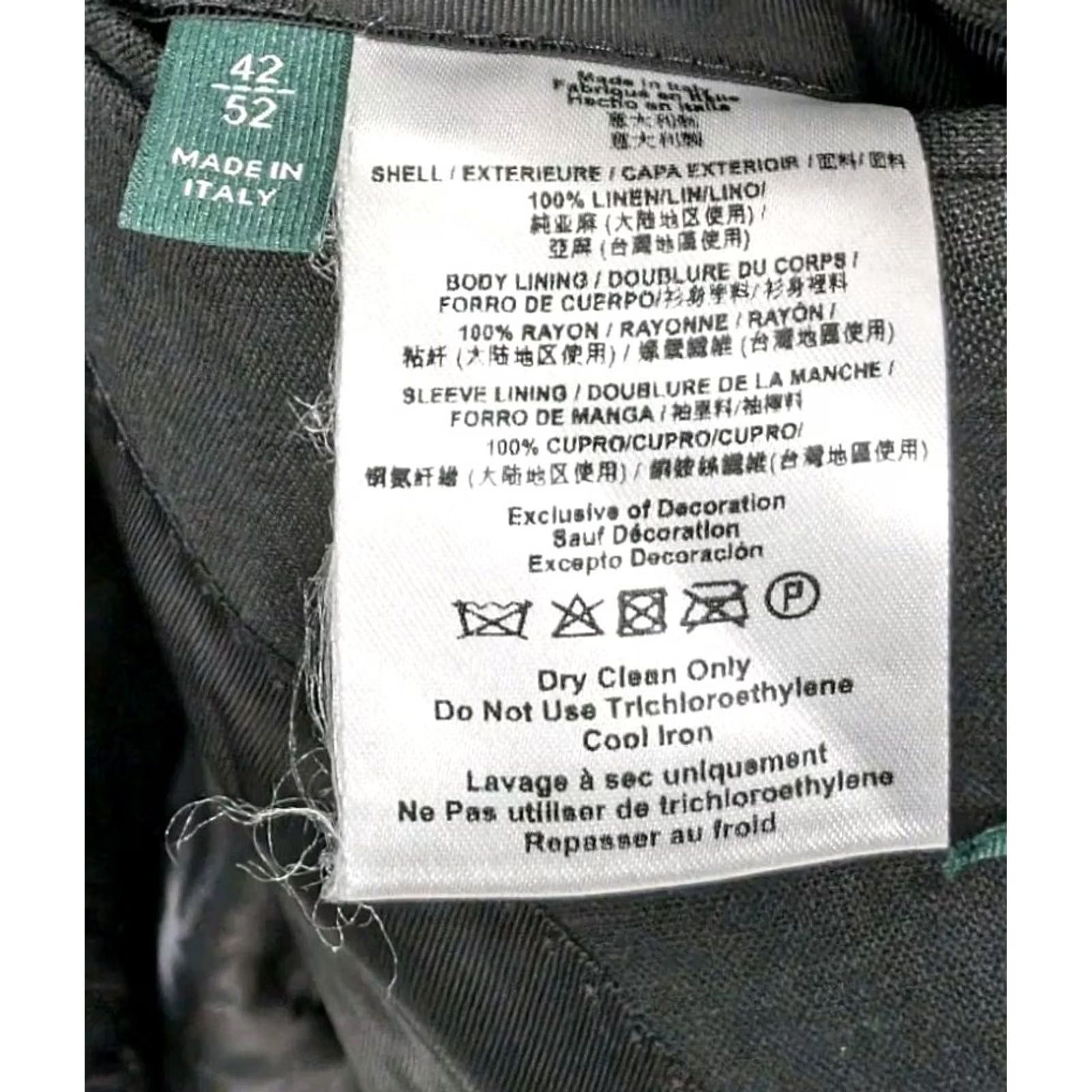 Vintage Kent & Curwen Blazer Tuxedo Linen 42R Black Men Regular Jacket NWT Italy 52 Size 42R - 5 Thumbnail