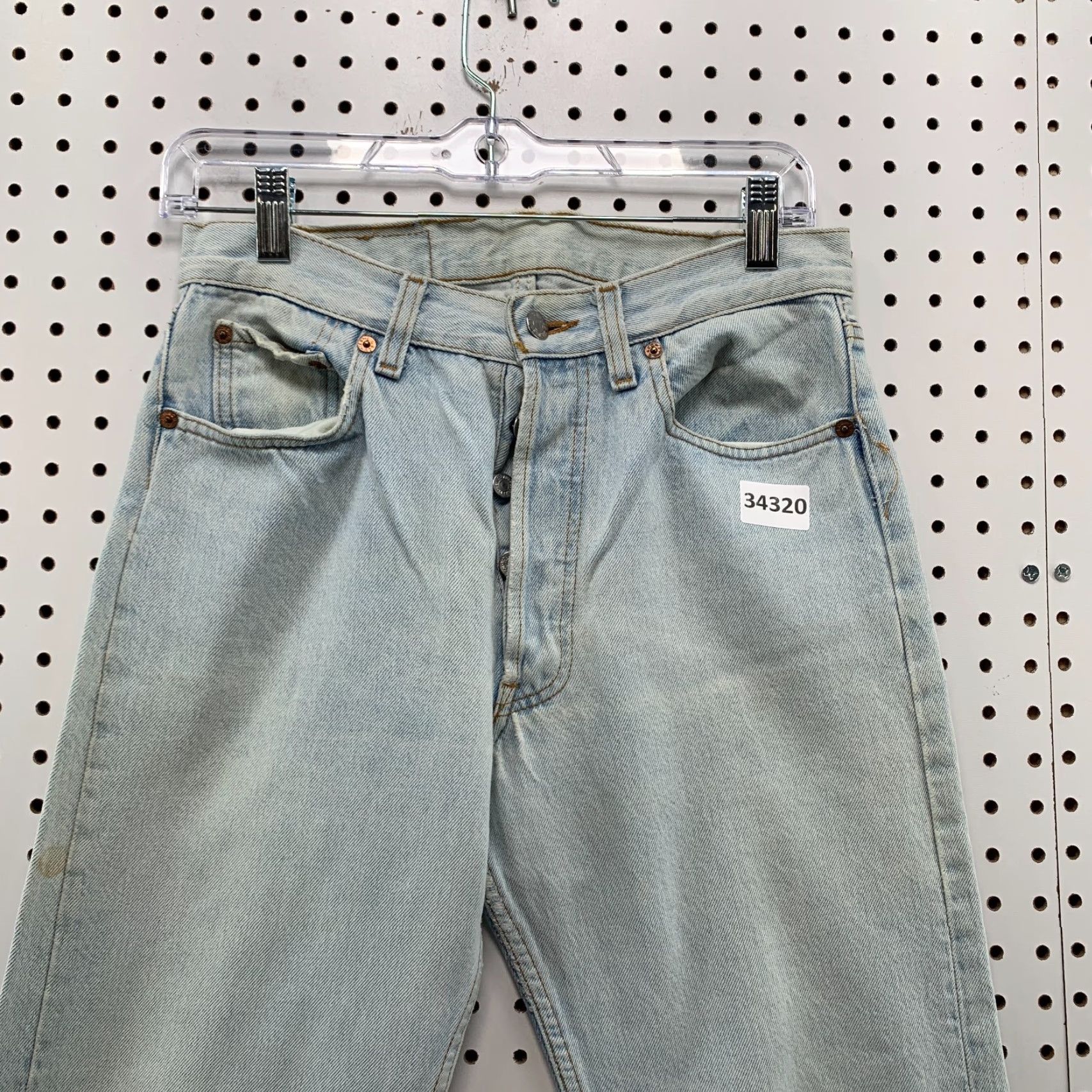 Levi's VINTAGE Levi's 501 Blue Denim Jeans Distressed Straight Fit 29x30 USA Mens Size US 29 - 7 Thumbnail