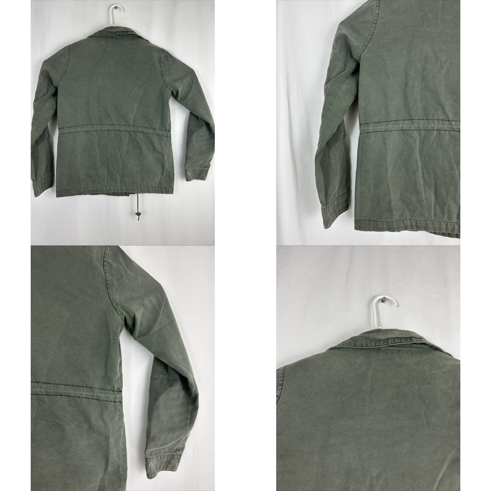 Vintage Ecote Women Field Jacket Military Green Itili Long Sleeve Cotton Button Down S Jacket Womens Army Style Pockets Size S / US 4 / IT 40 - 9 Thumbnail