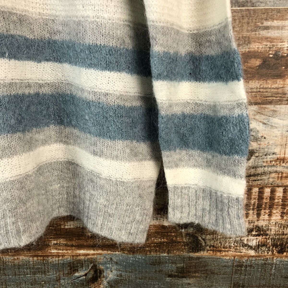 Vintage Closshi Stripe Grey vintage Knitwear #A2187 Size M / US 6-8 / IT 42-44 - 8 Thumbnail