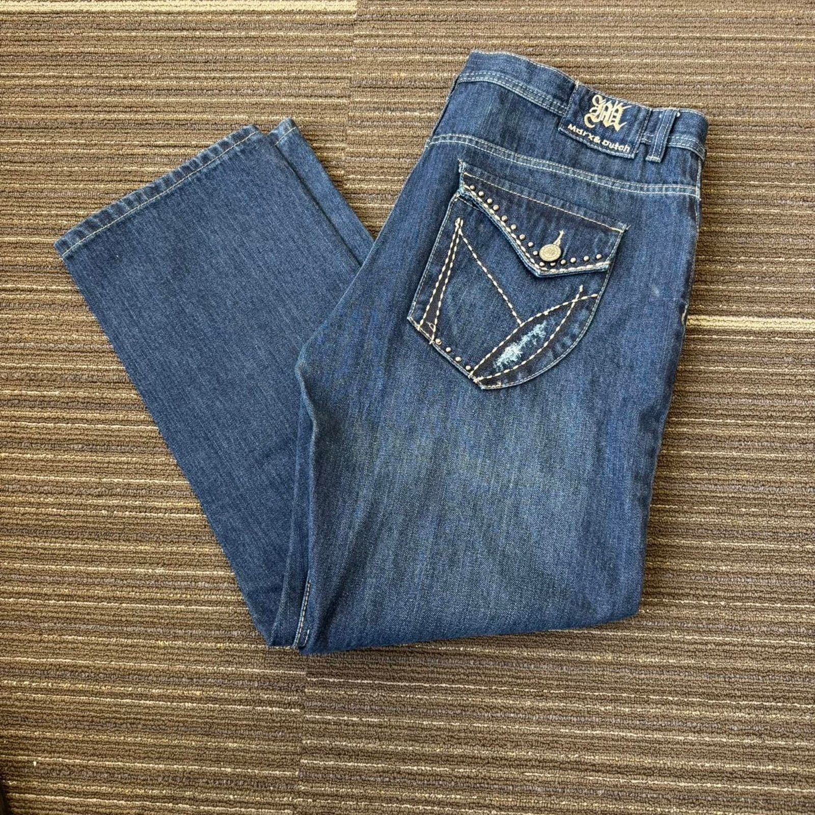 Vintage vintage 90s Dark wash Marx & Dutch Denim jeans Size US 40 / EU 56 - 1 Thumbnail