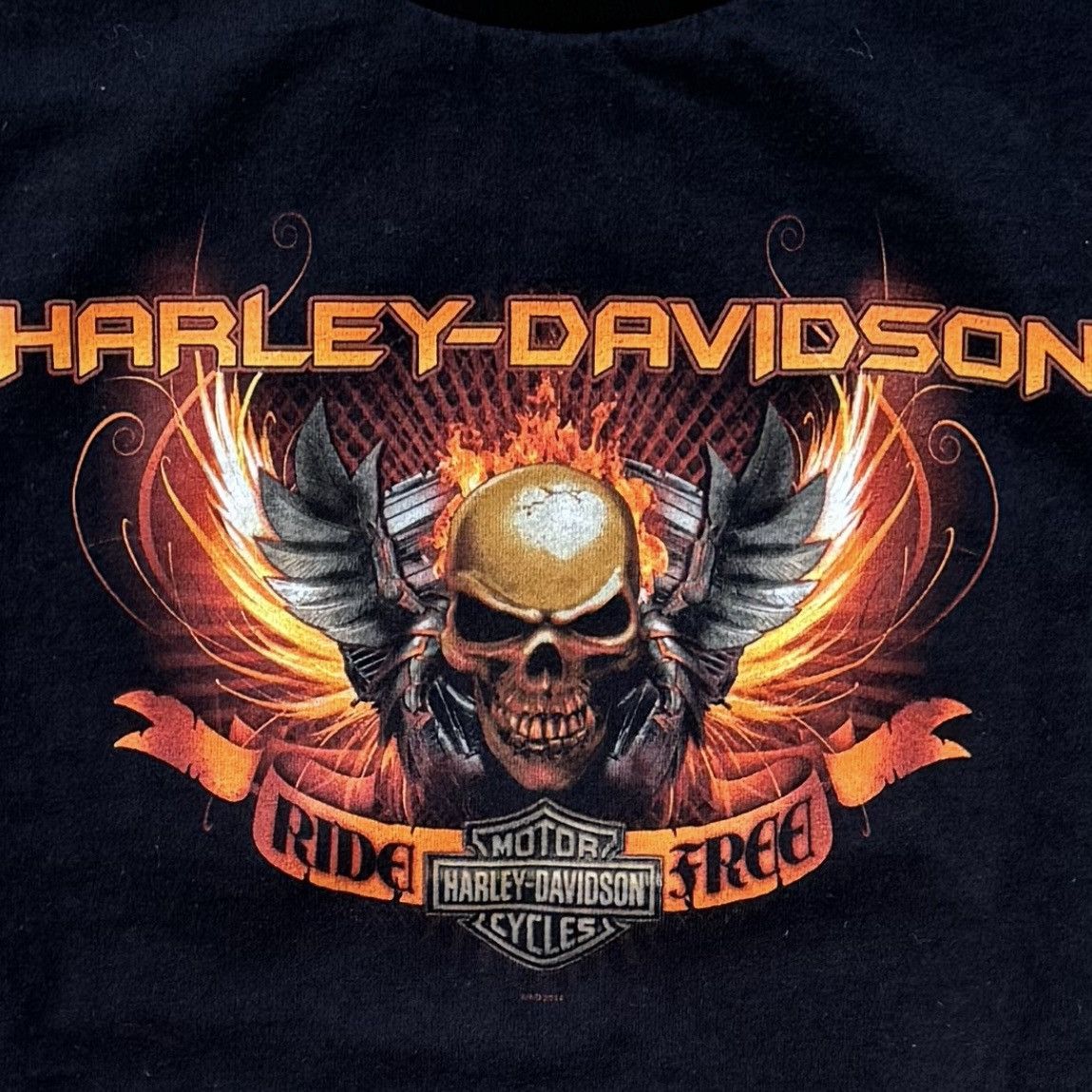 Harley Davidson Harley-Davidson Gothic Skull/Wings Tee Size US XL / EU 56 / 4 - 3 Thumbnail