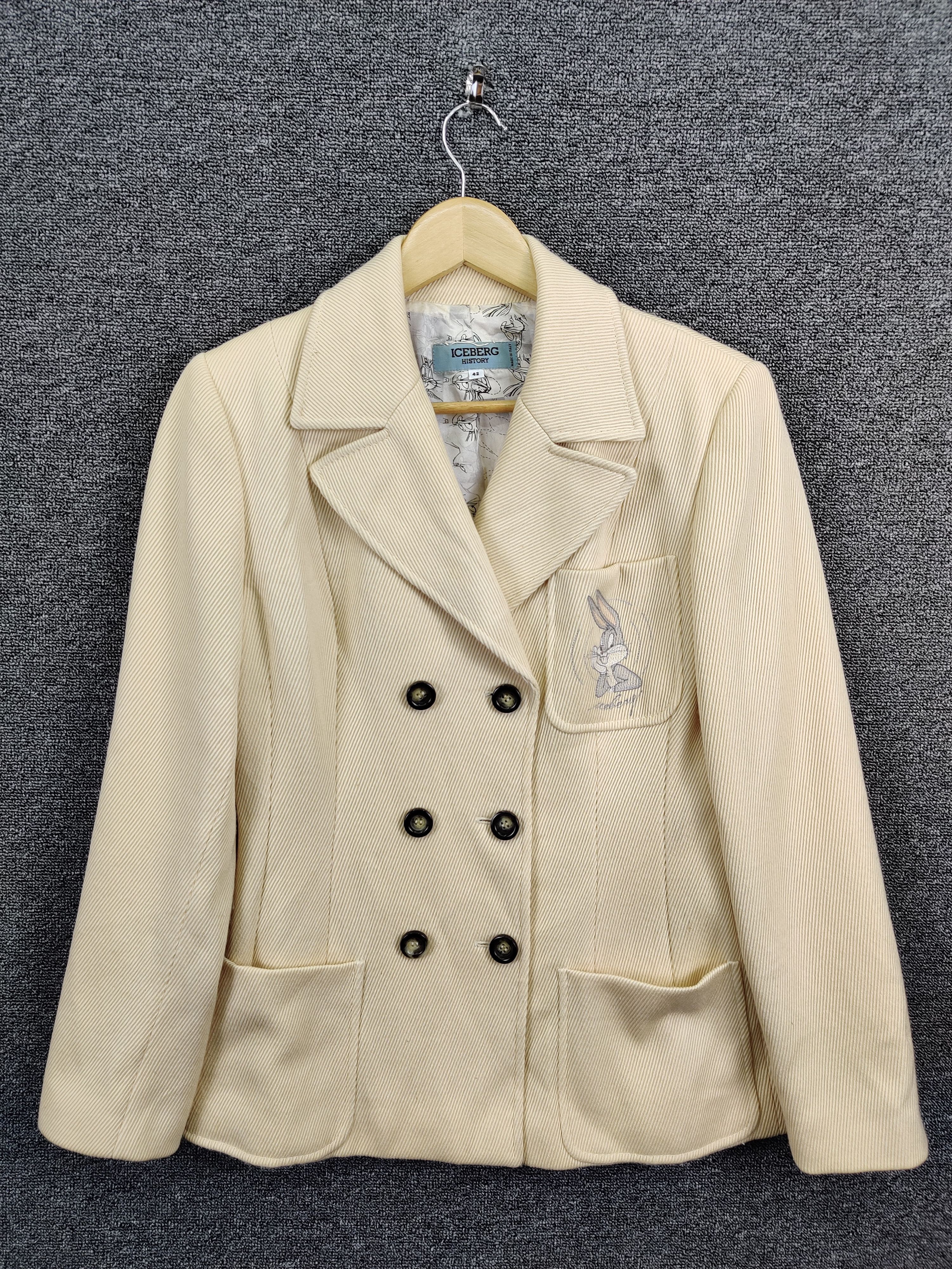 Vintage 90's Iceberg History Bug Bunny Double Breasted Coat