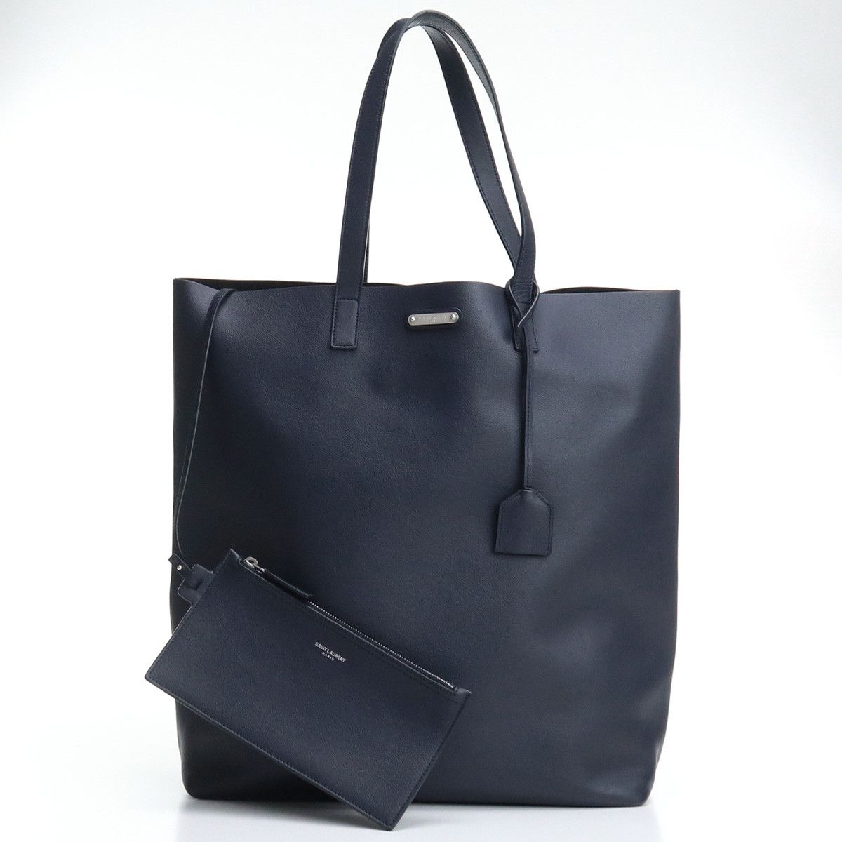Yves Saint Laurent Shopping Tote Bag Leather Black