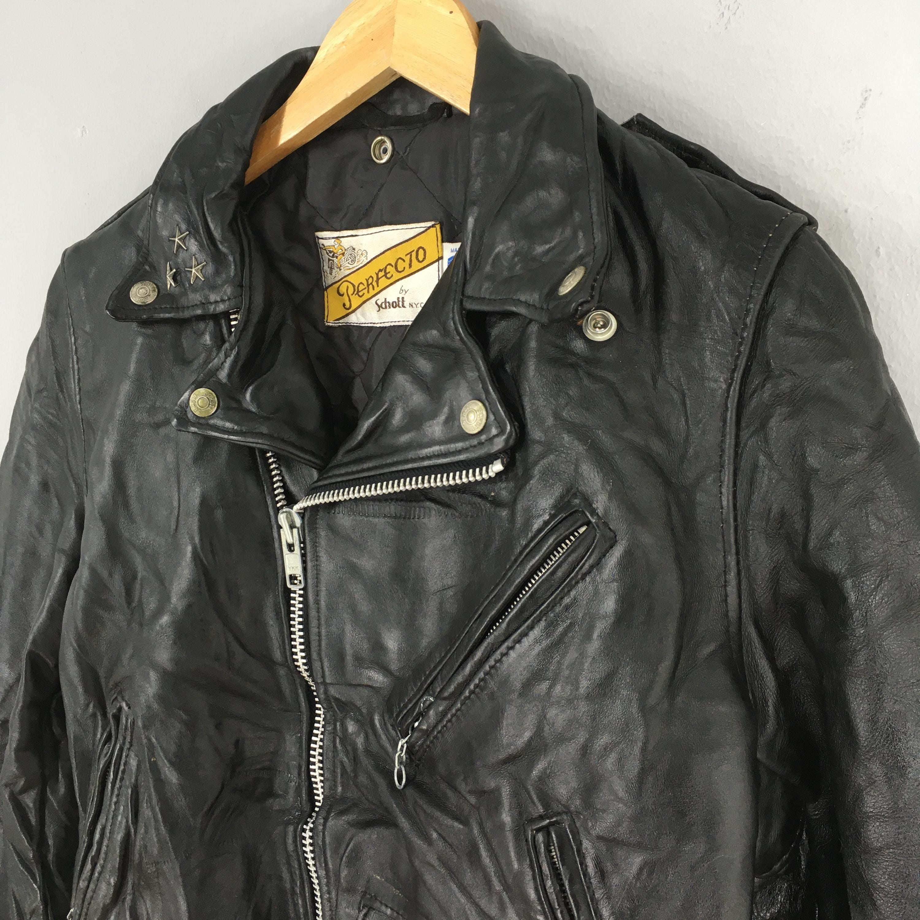 Schott Vintage 1970's Schott Perfecto NYC 618 Jacket Small Size US S / EU 44-46 / 1 - 2 Thumbnail
