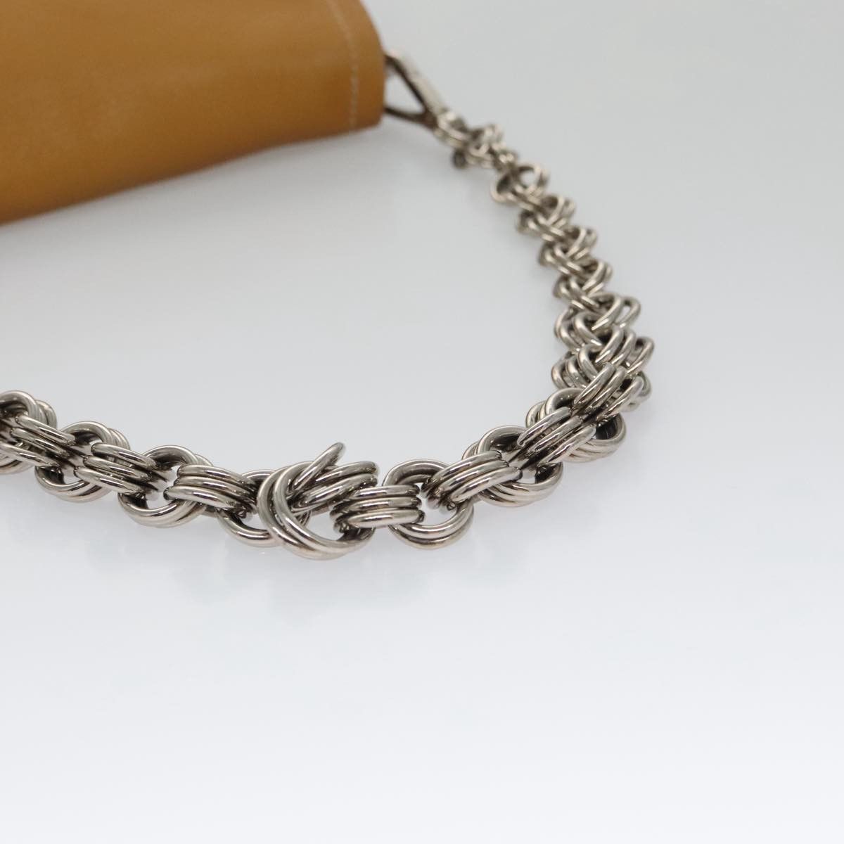 Prada PRADA Chain Shoulder Bag Leather Beige Silver Size ONE SIZE - 7 Thumbnail