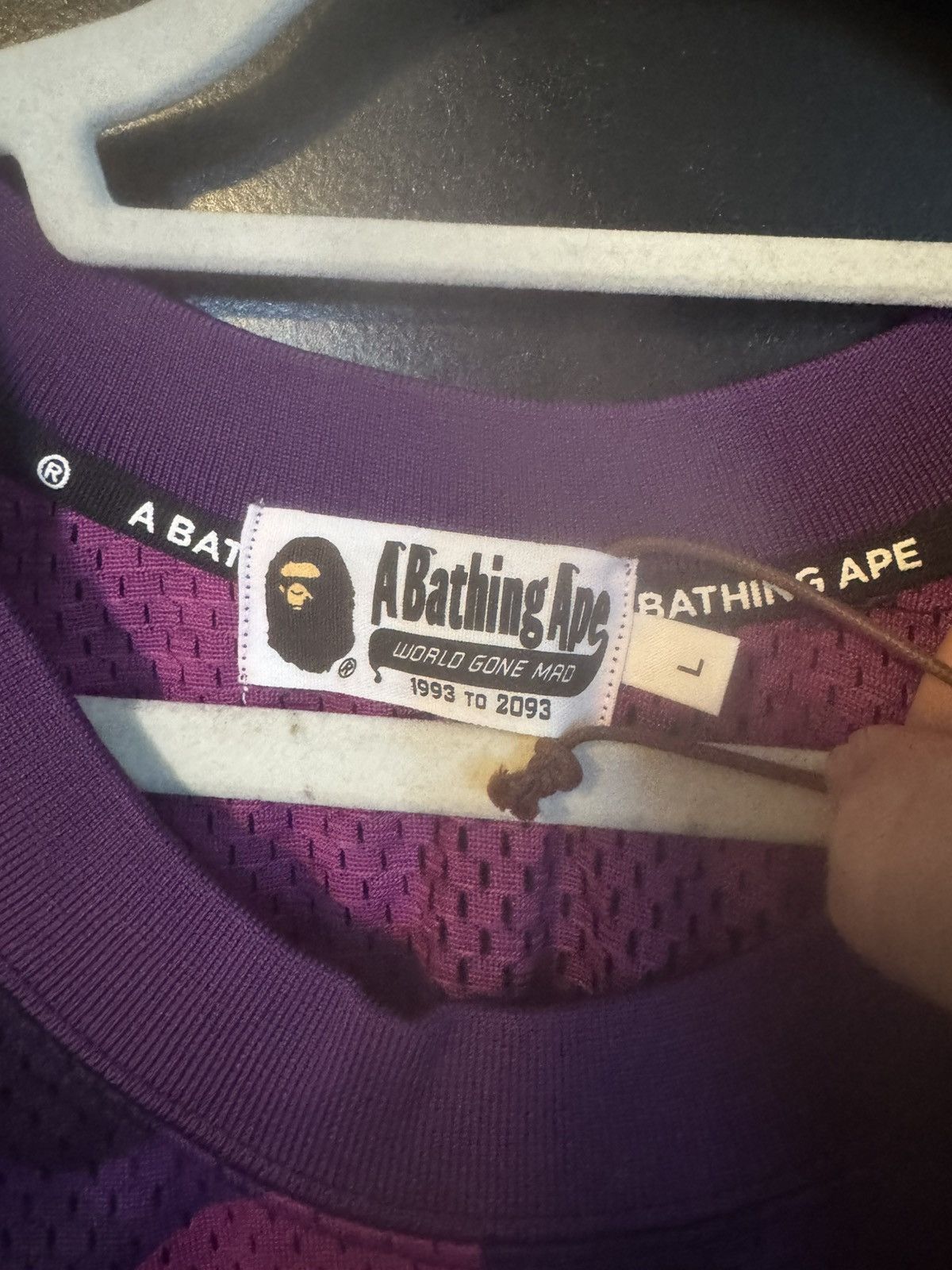 Bape Bape purple camp jersey Size US L / EU 52-54 / 3 - 3 Thumbnail