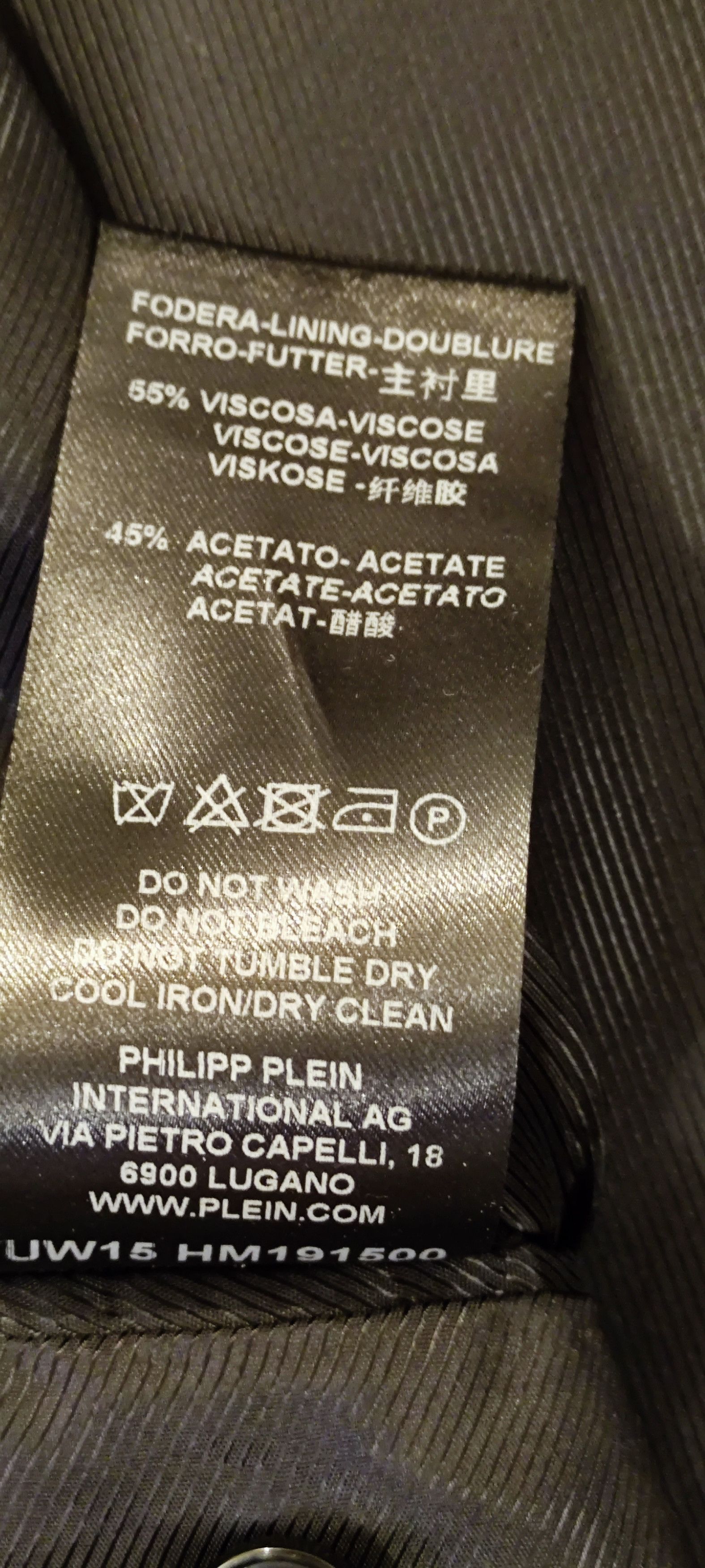 Philipp Plein Philipp Plein Men's Black Blazer – Sartoria Black Pltd Edtn Size 44R - 7 Thumbnail