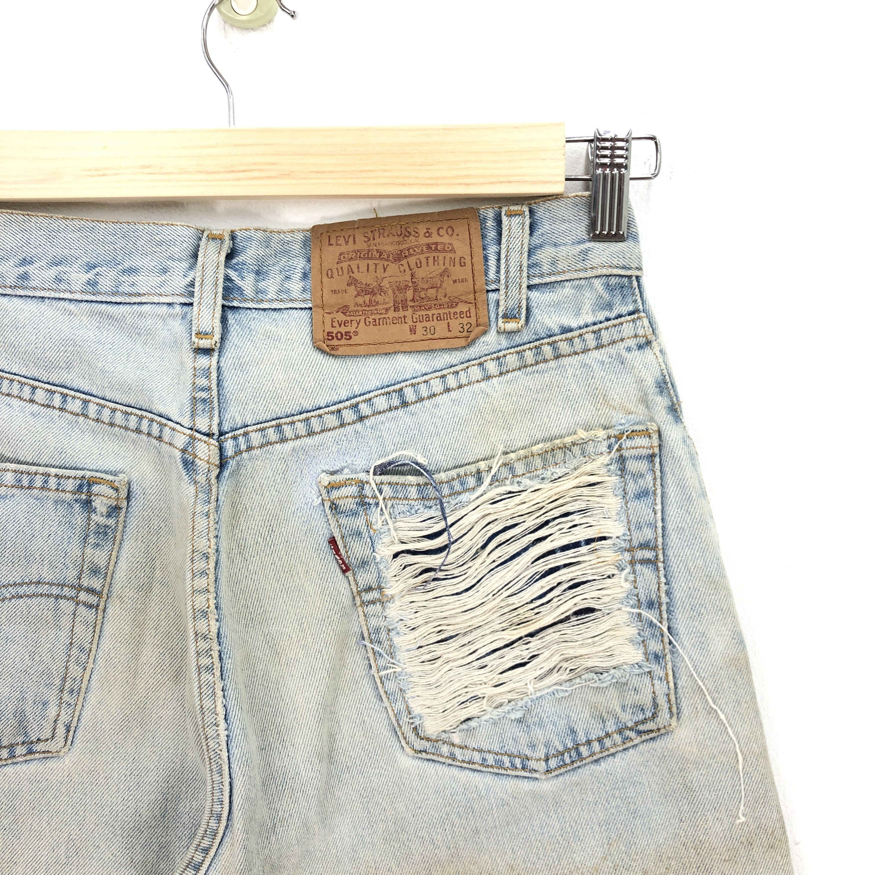 Levi's Vintage Lev's 505 Jeans Dirty Levi's Distressed Denim - . Size 28" / US 6 / IT 42 - 5 Thumbnail