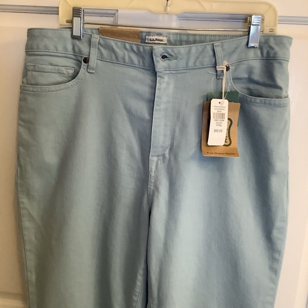 L.L. Bean Women's L.L.Bean Pants Size 16 Lt Blue Size 38" / US 16 / IT 52 - 3 Thumbnail