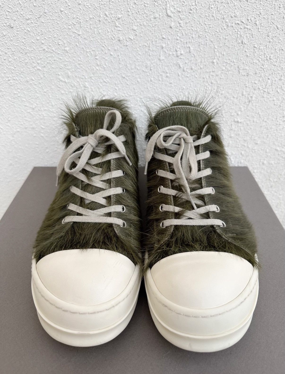Rick Owens Rick Owens DRKSHDW x Converse Green Horse Hair Show Edition Size US 11 / EU 44 - 4 Thumbnail