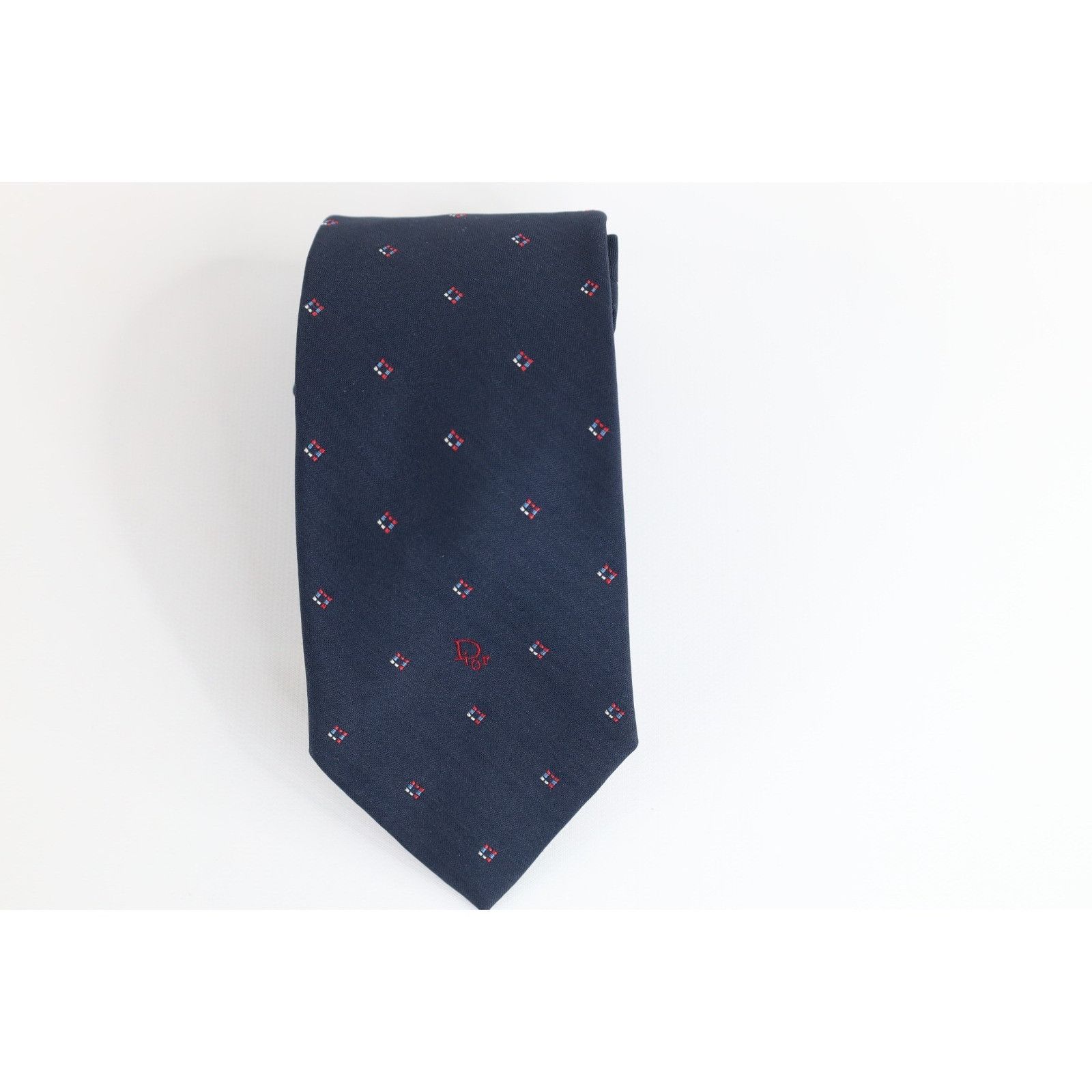 Christian Dior Monsieur Vintage 90s Christian Dior Spell Out Geometric Neck Tie Size ONE SIZE - 1 Thumbnail